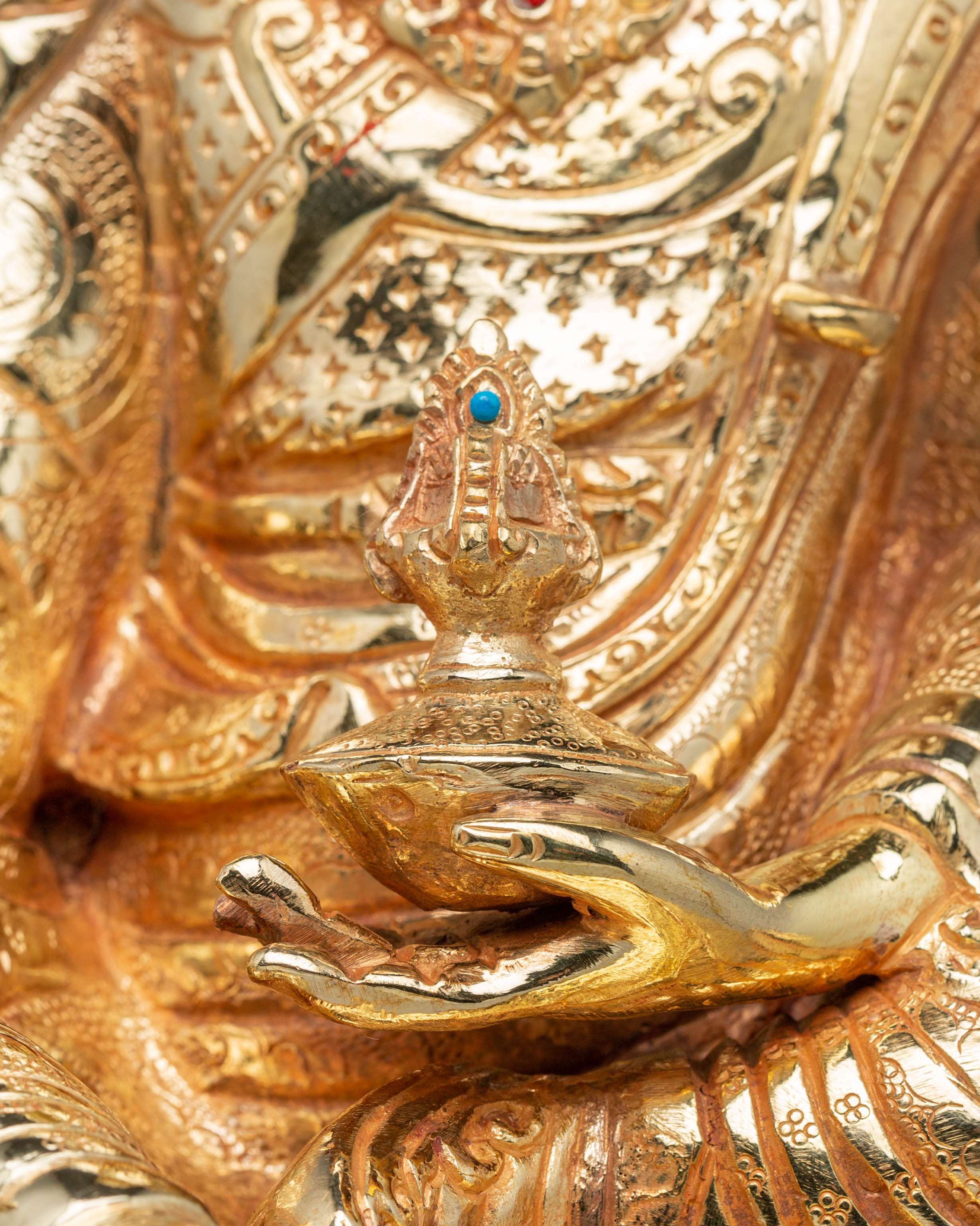 Sacred Statue of Guru Rinpoche | Tibetan Masterpiece of Art