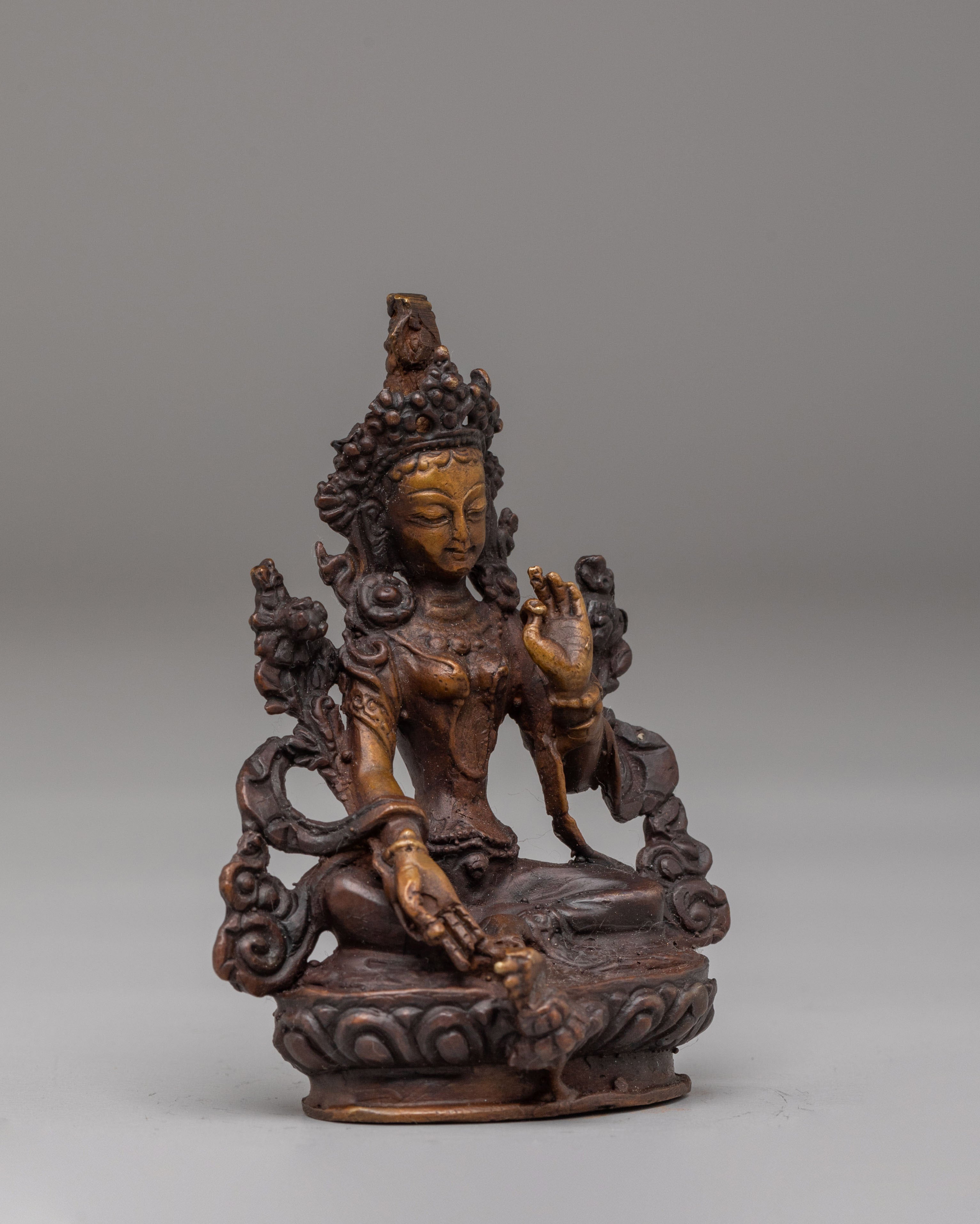 Sacred Green Tara Goddess Statue | Traditional Artwork