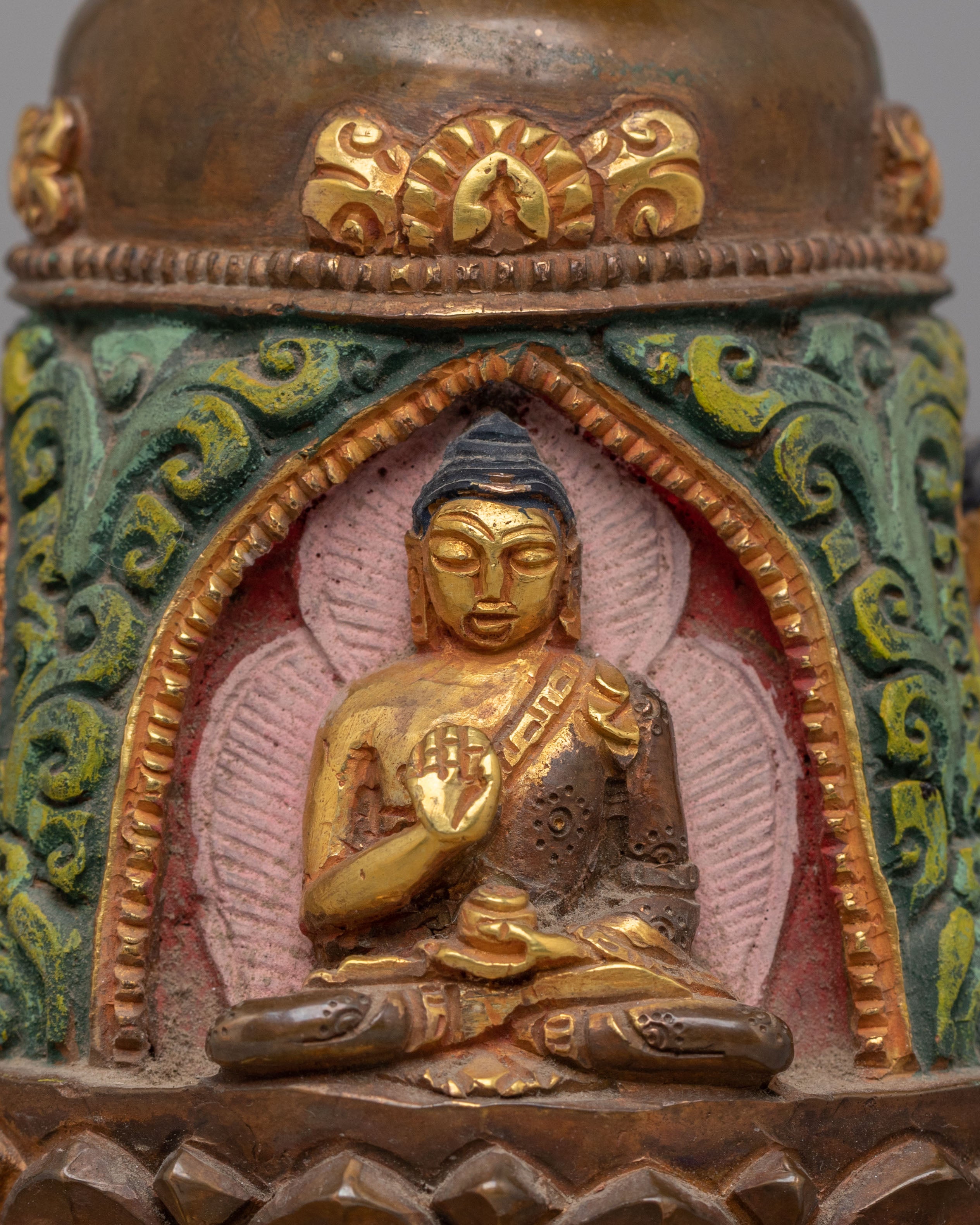 Ritual Stupa With Buddha Deities | Symbol Of Peace And Enlightenment