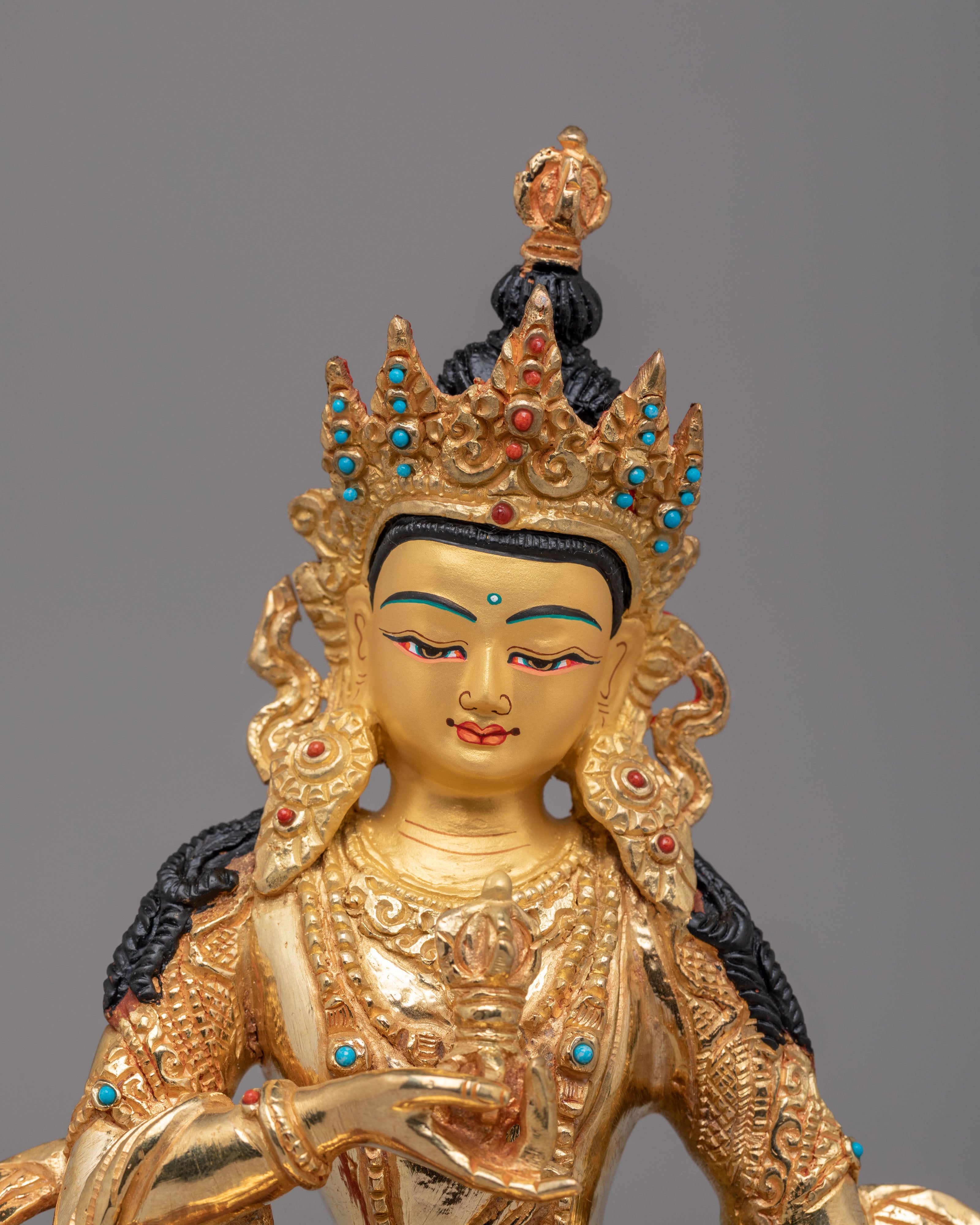 Sacred Vajrasattva Sculpture | Handcrafted Tibetan Artwork for Meditation