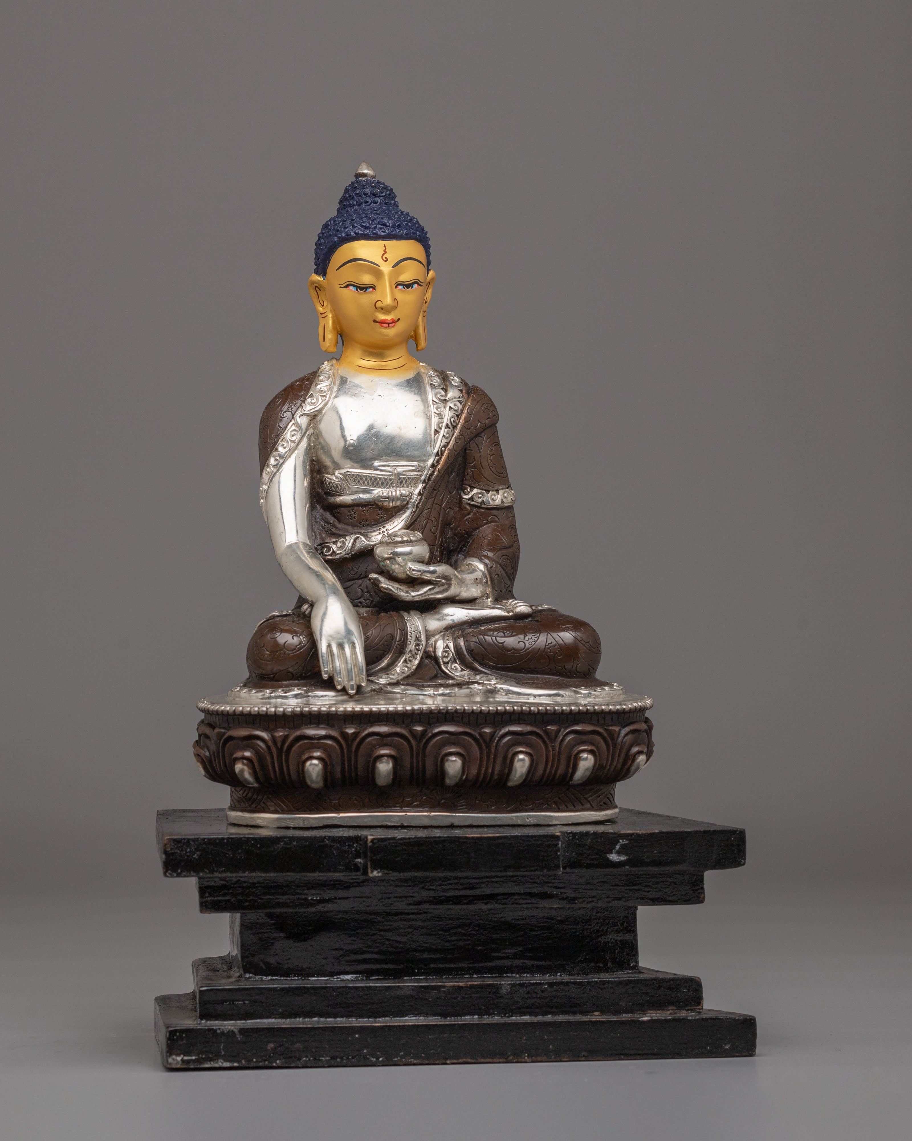 Traditional Shakyamuni Buddha Altar Statue | Himalayan Decor