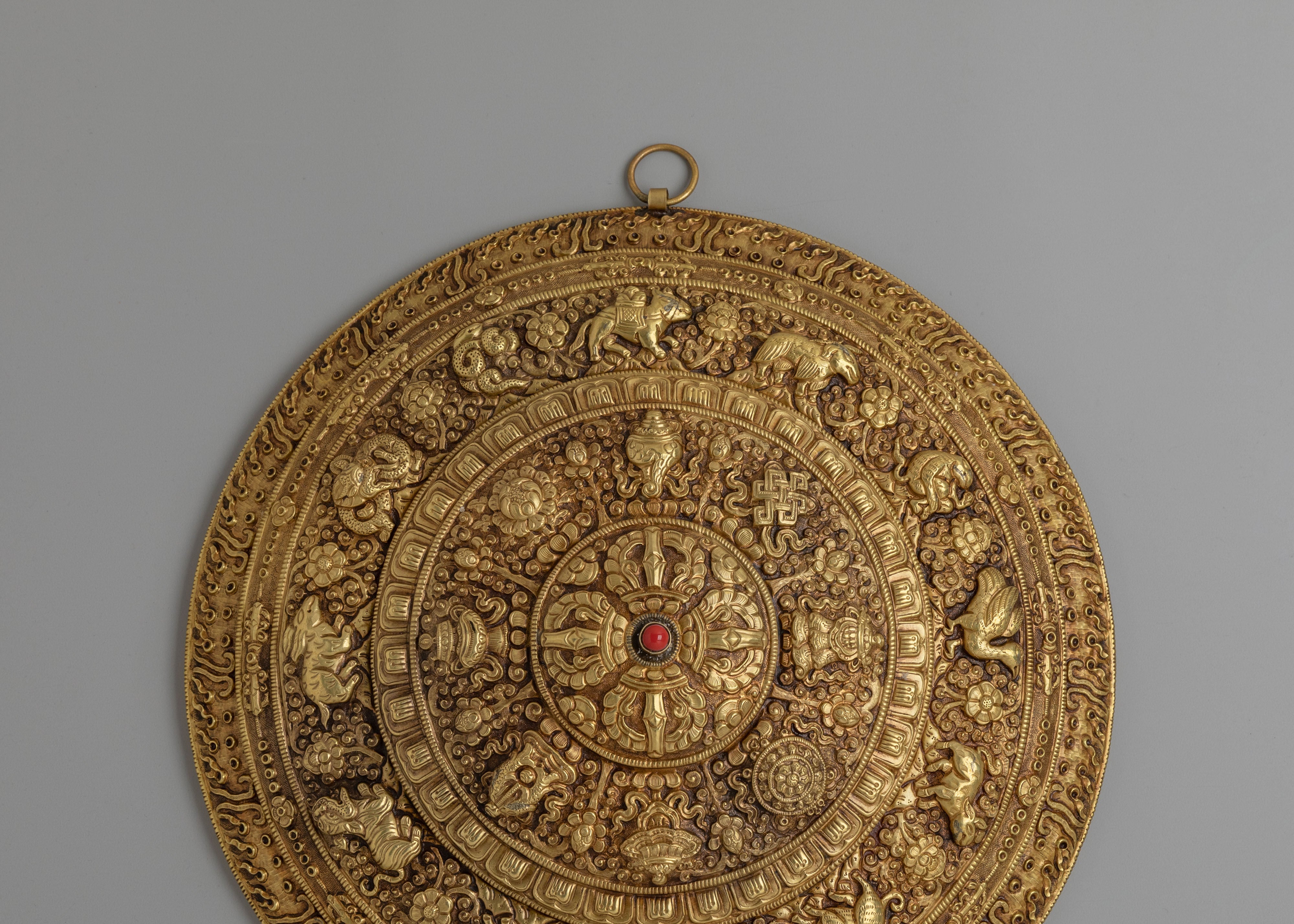 Bishwo Vajra Mandala Wall Hanging | Tibetan Artwork for Spiritual Decor