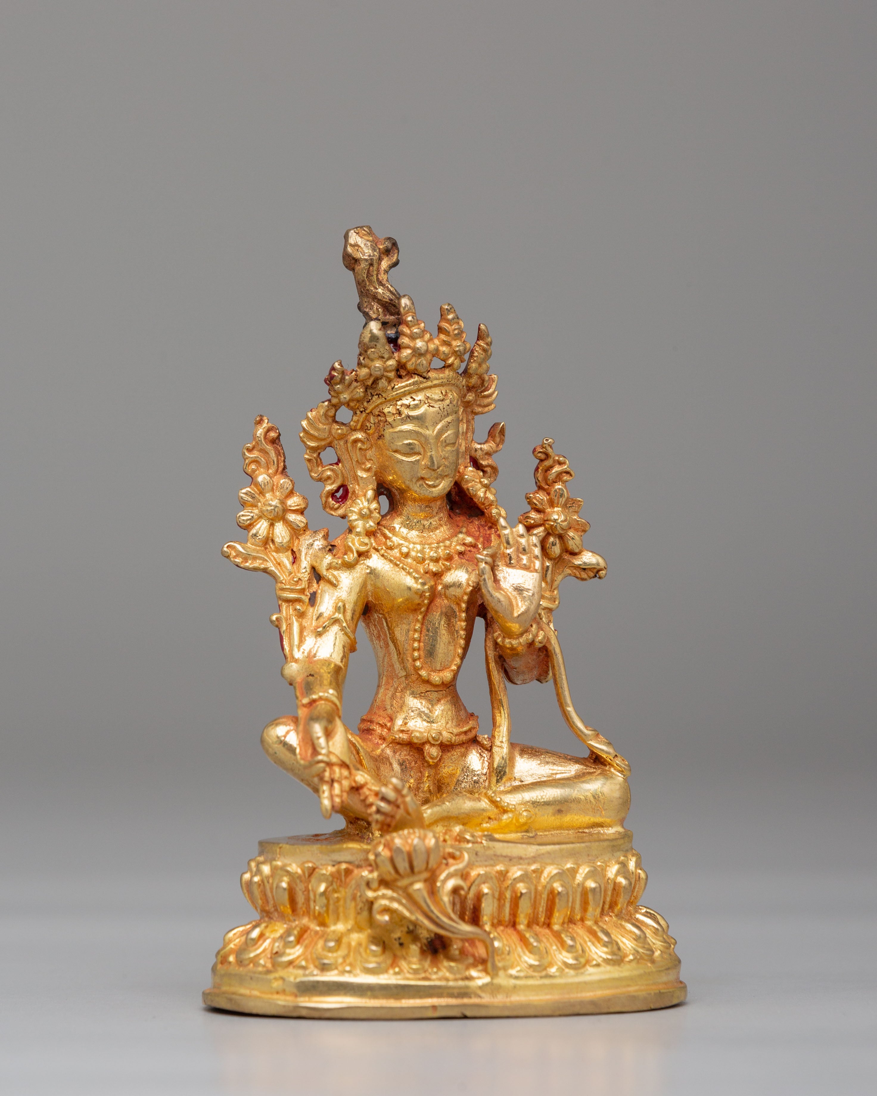 Sacred Altar Green Tara Statue | A Divine Representation of Compassion