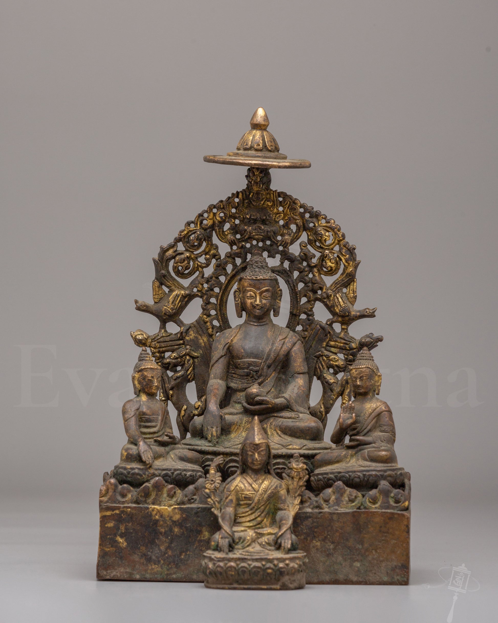 Buddha With Attendant Deities Sculpture 