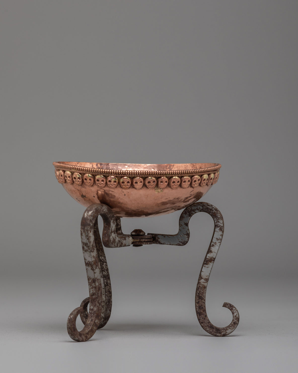 Kapala Skull Cup with Stand | Traditional Tibetan Rituals