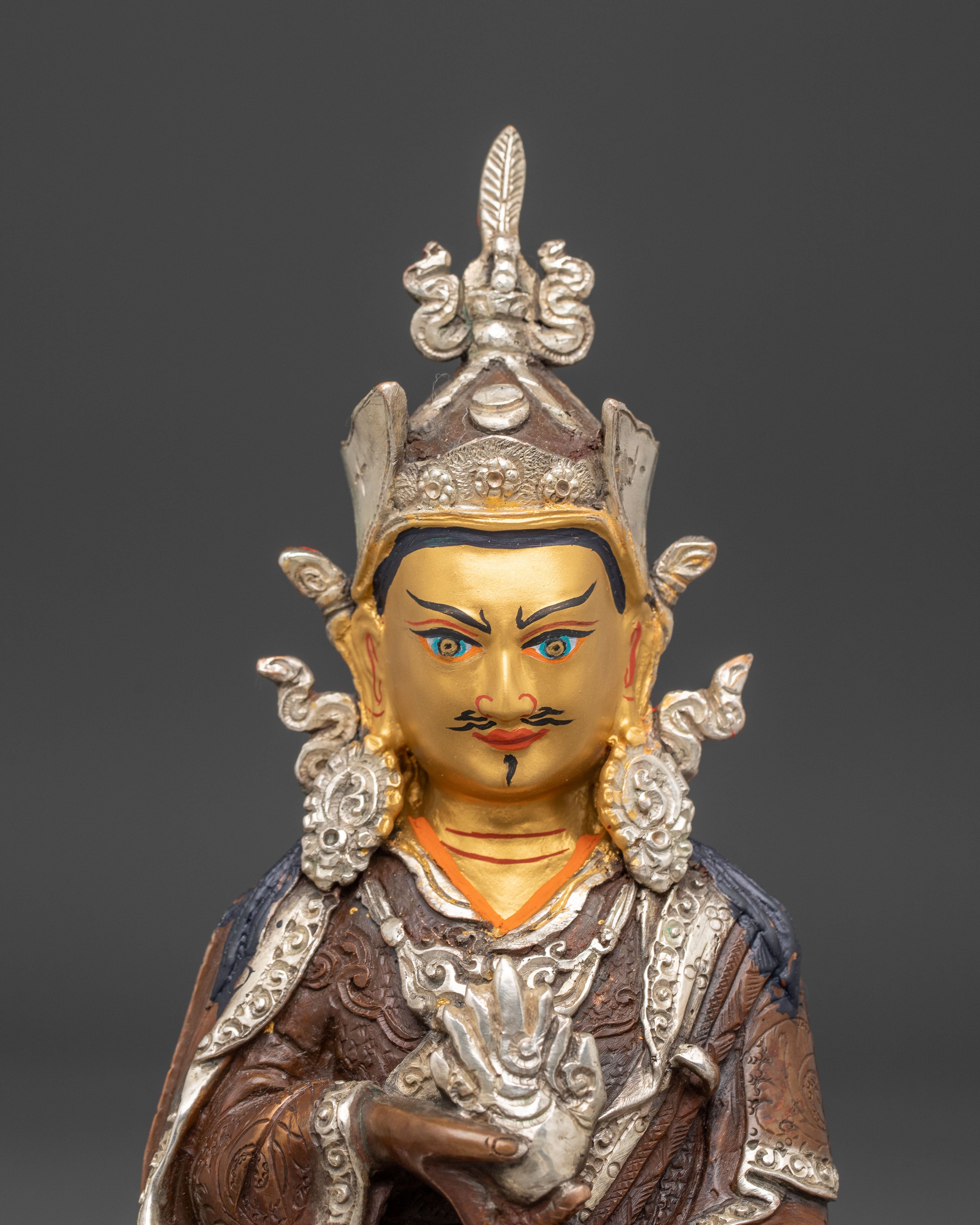 Guru Orgyen Norla Statue | Himalayan Padmasambhava Altar Decor