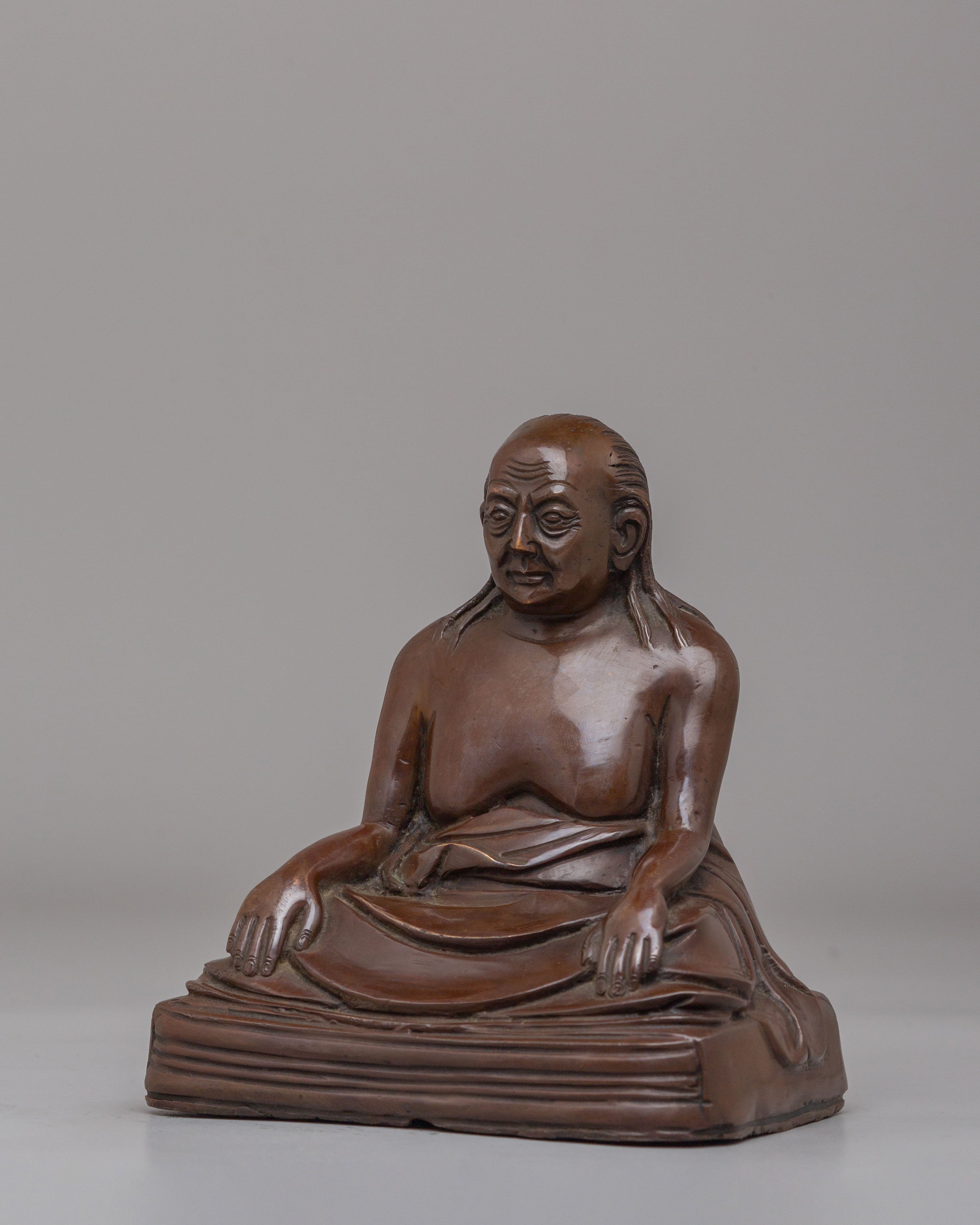 Dilgo Khyentse Rinpoche Statue | Oxidized Copper Buddhist Master