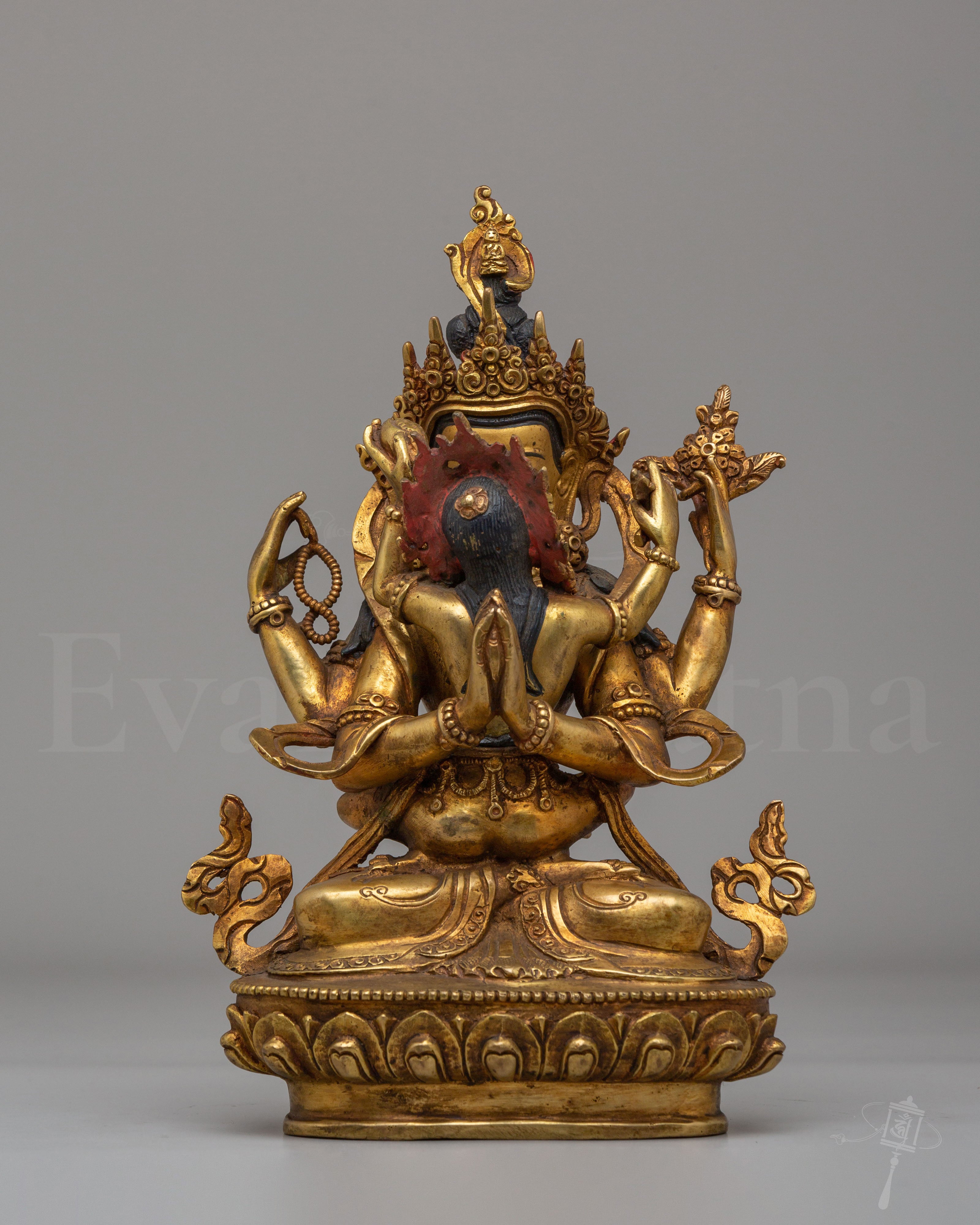 Sacred Chenrezig With Consort Statue 