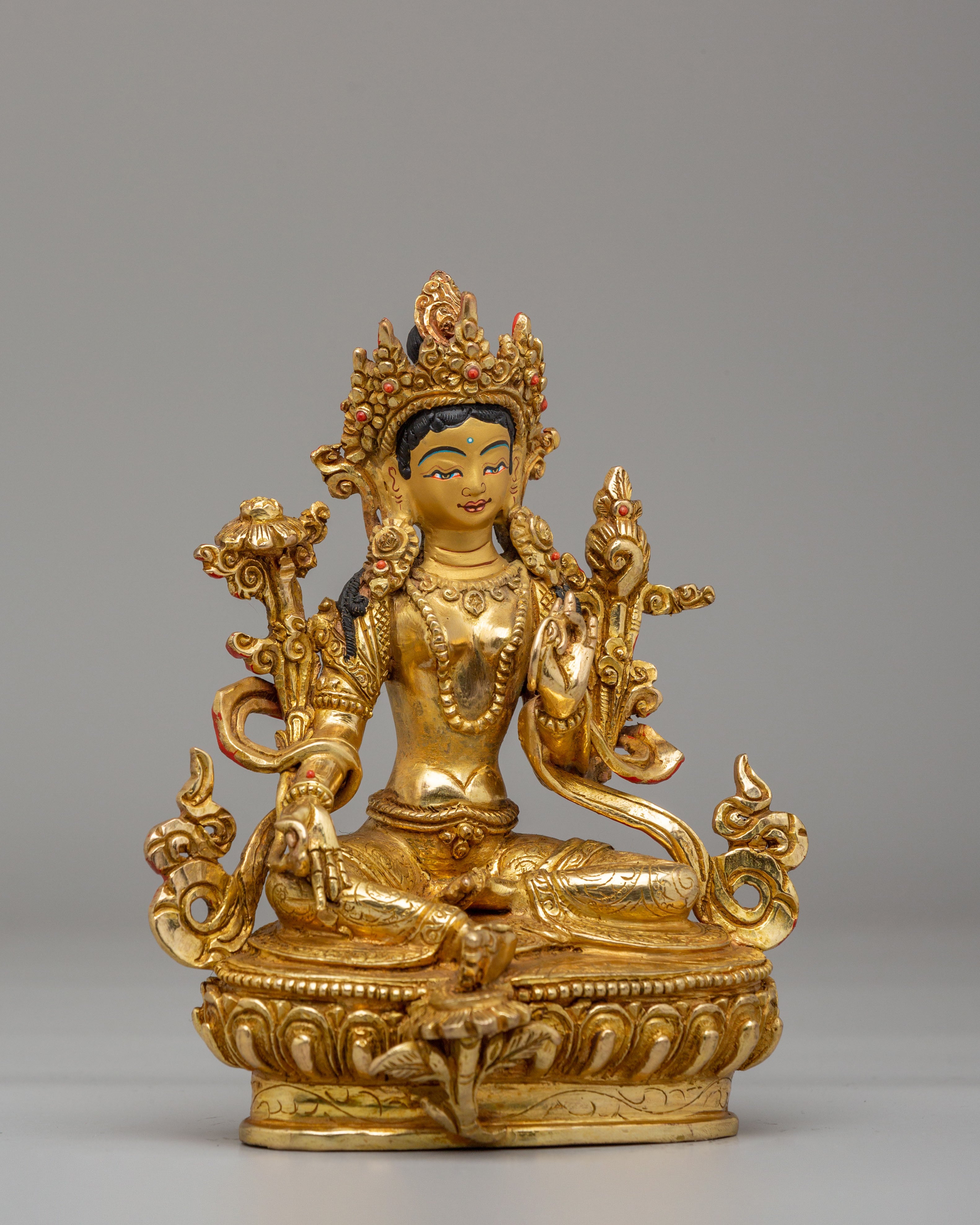 Green Tara Statue for Compassion | Tibetan Buddhist Figurine
