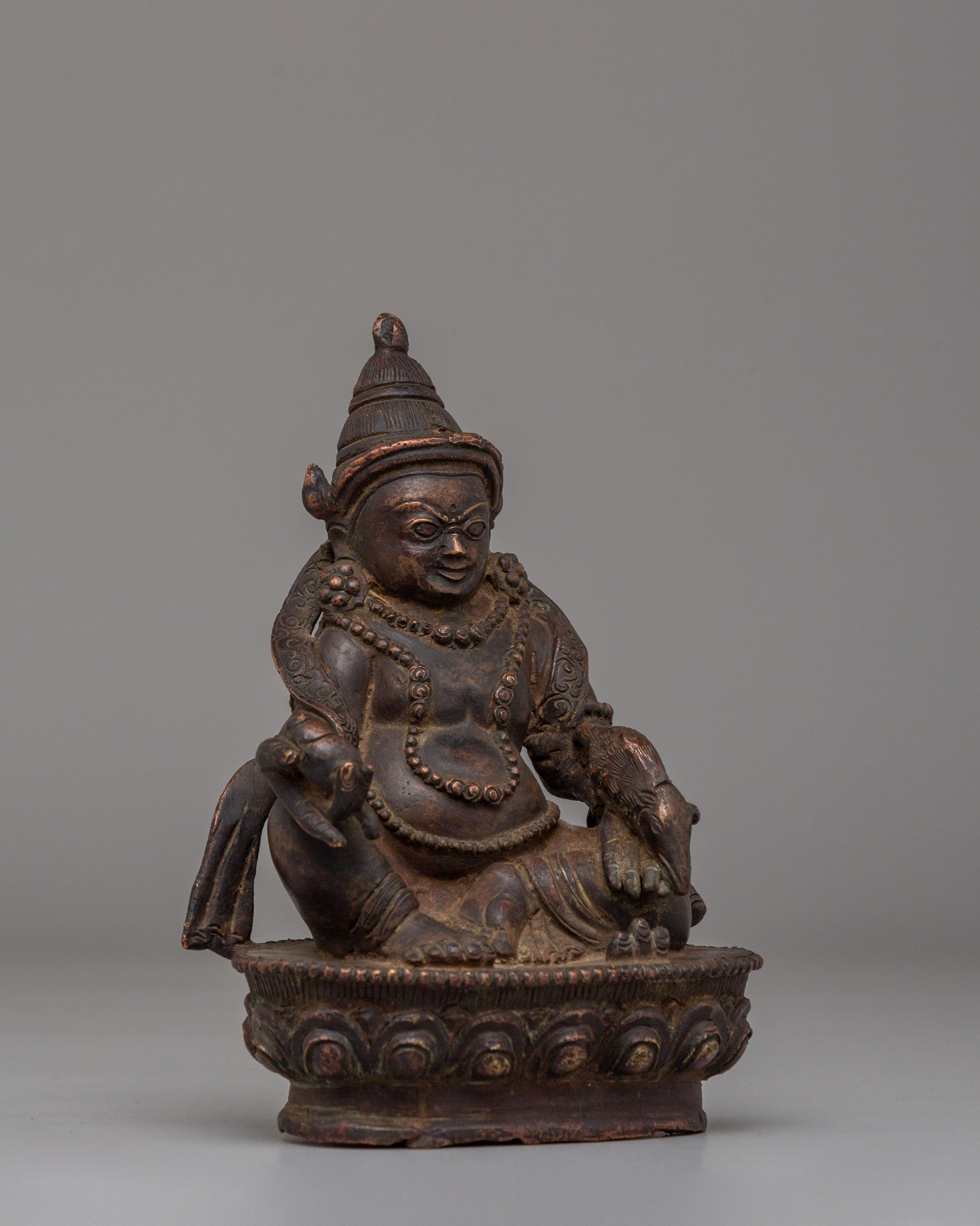 Dzambhala Sacred Wealth Protector Sculpture | Buddhist Decor for Abundance