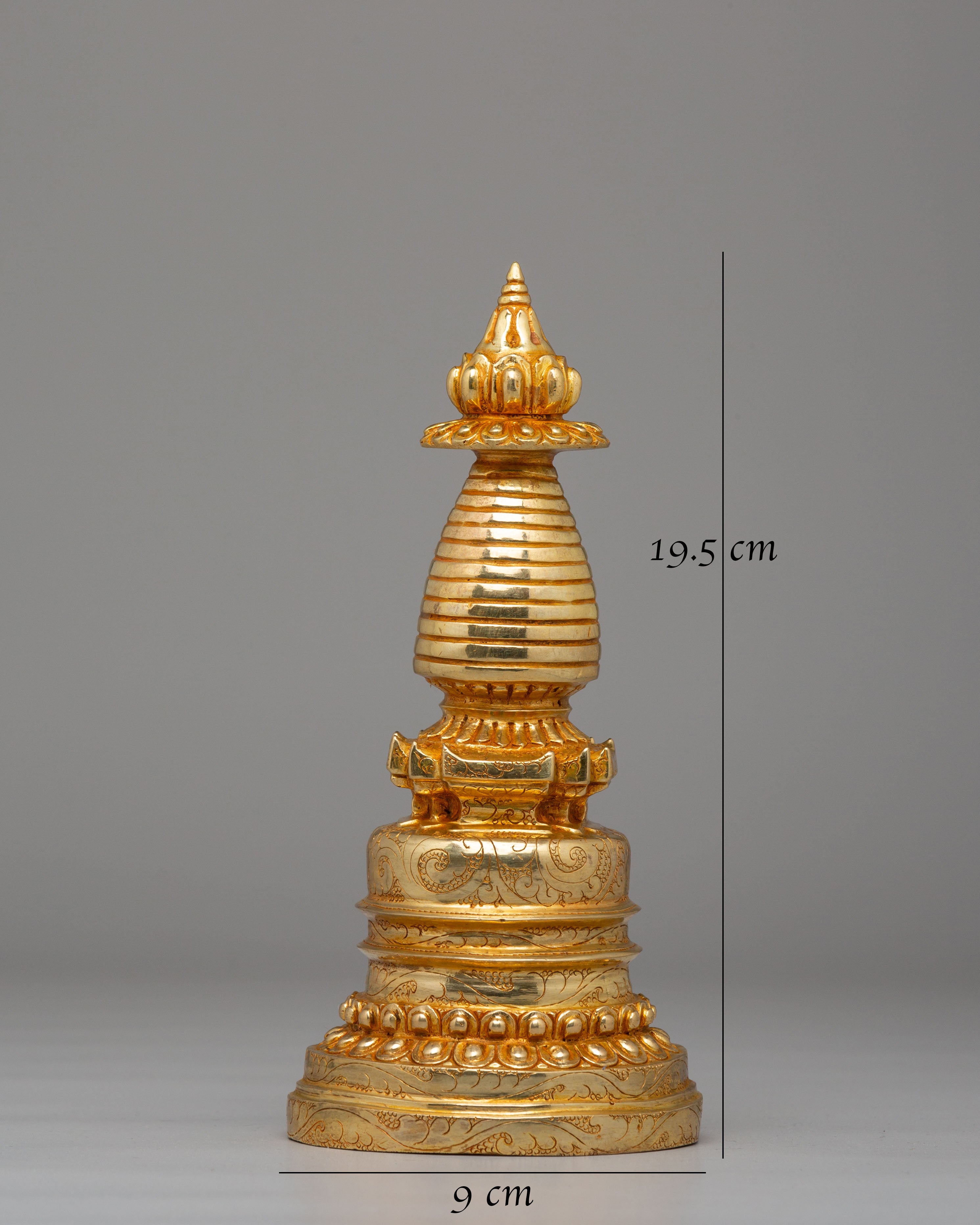 Handmade Kadampa Stupa | Sacred Tibetan Art for Meditation
