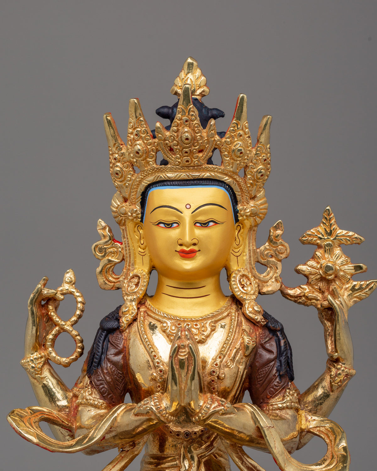 Sacred Avalokiteshvara Bodhisattva Statue | Handcrafted Tibetan Art