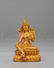 Machine Made Green Tara Statue 