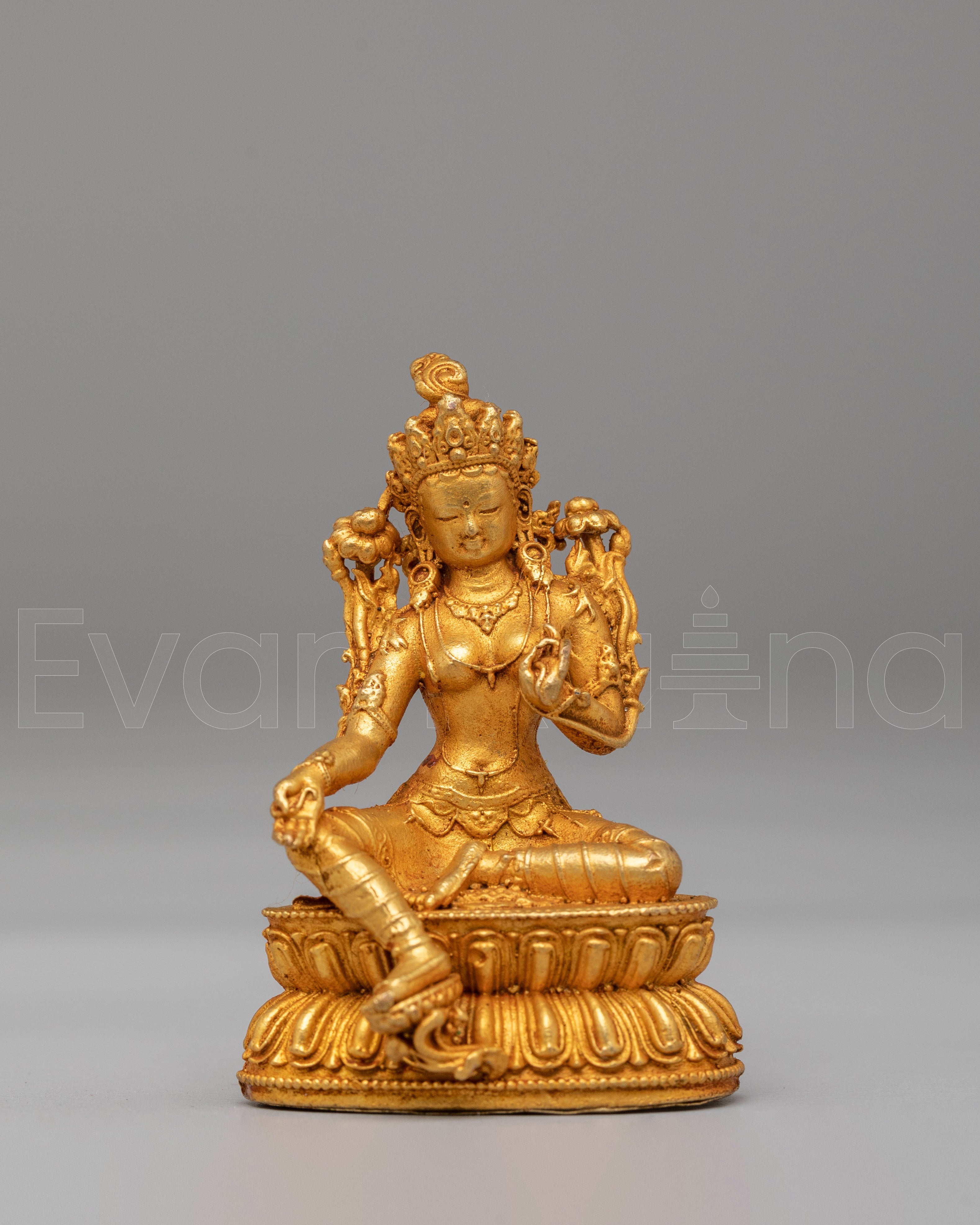 Machine Made Green Tara Statue 