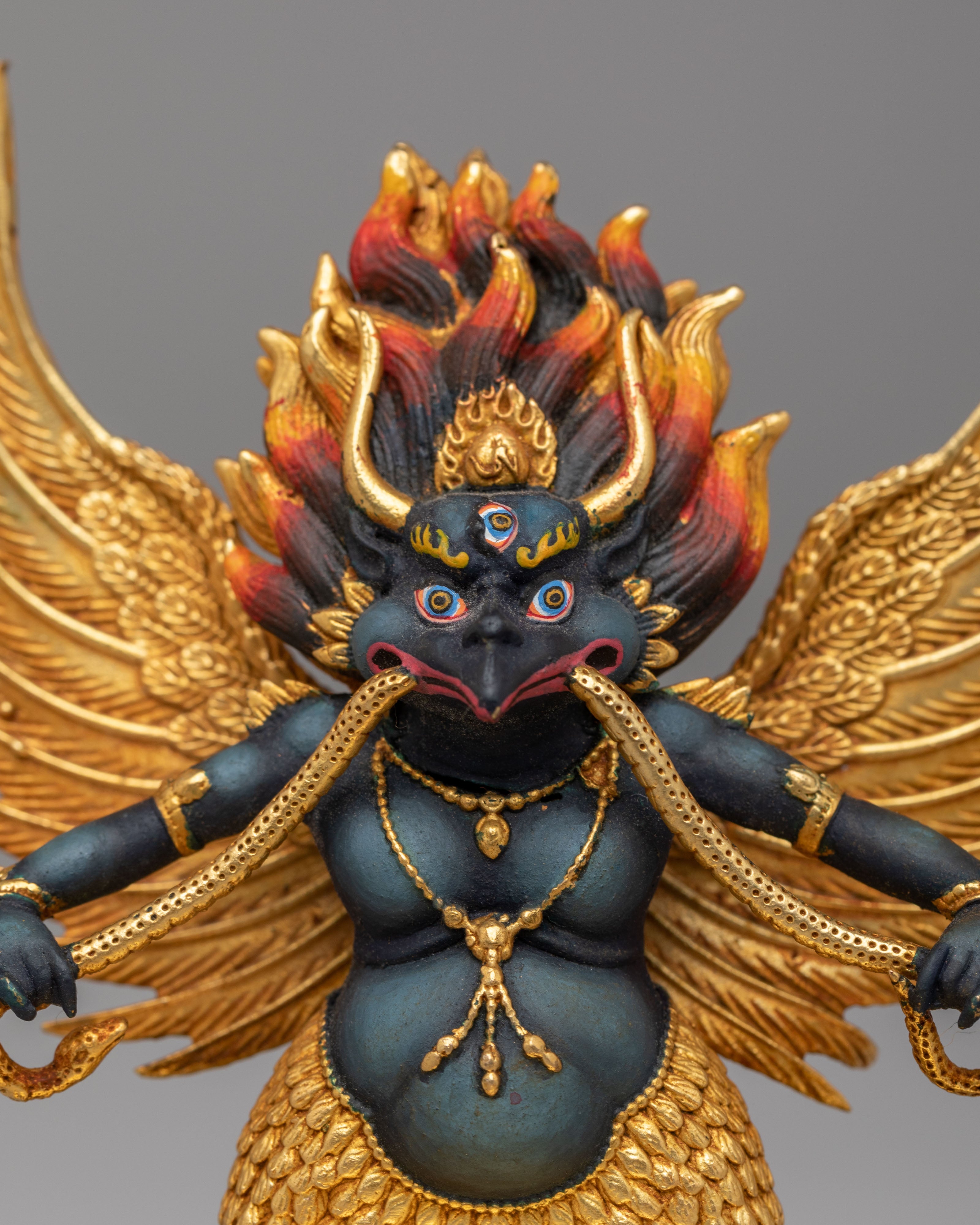 Handcrafted Ritual Garuda Statue | Mythological Bird Deity Sculpture
