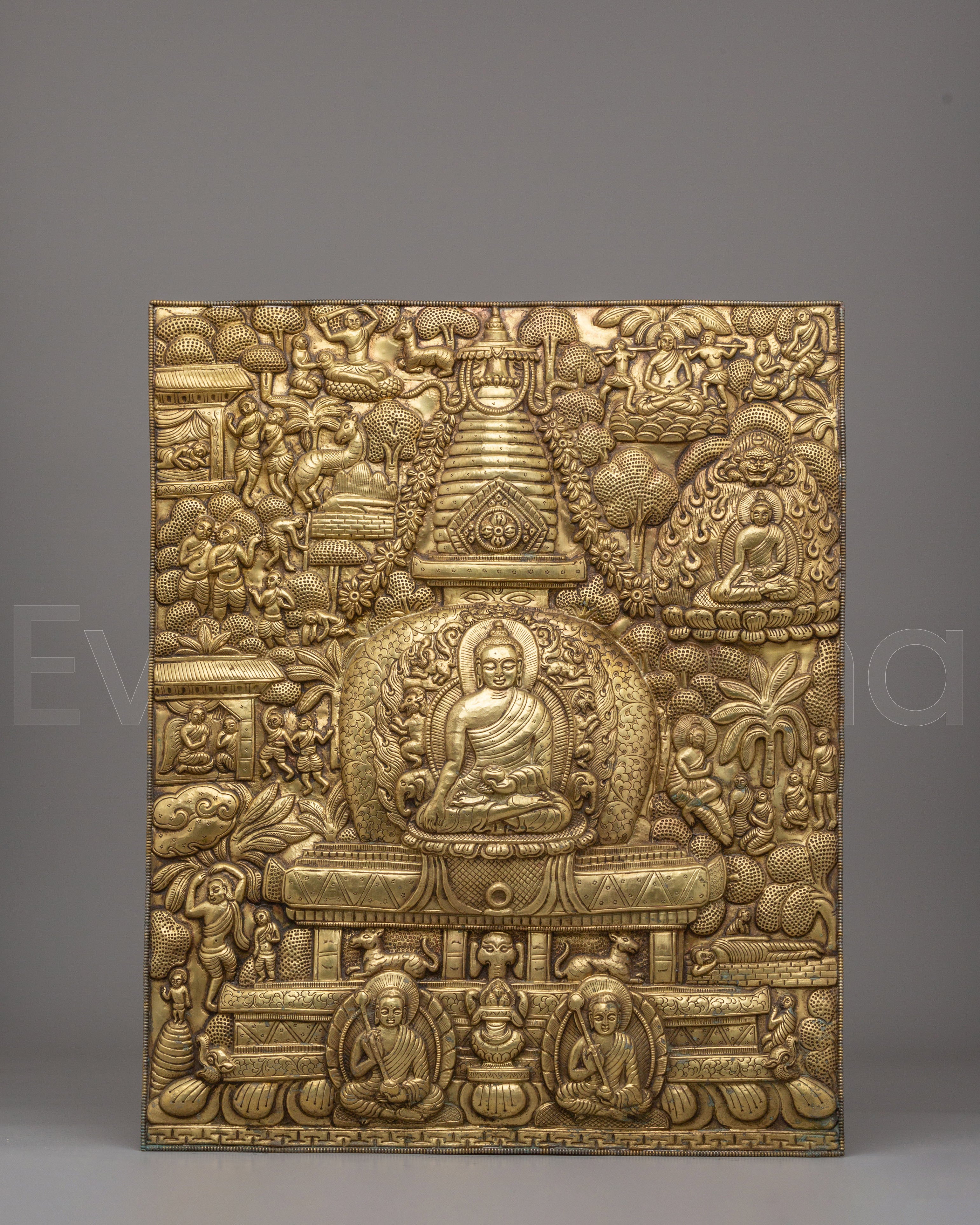Brass Buddha's Life Wall Hanging