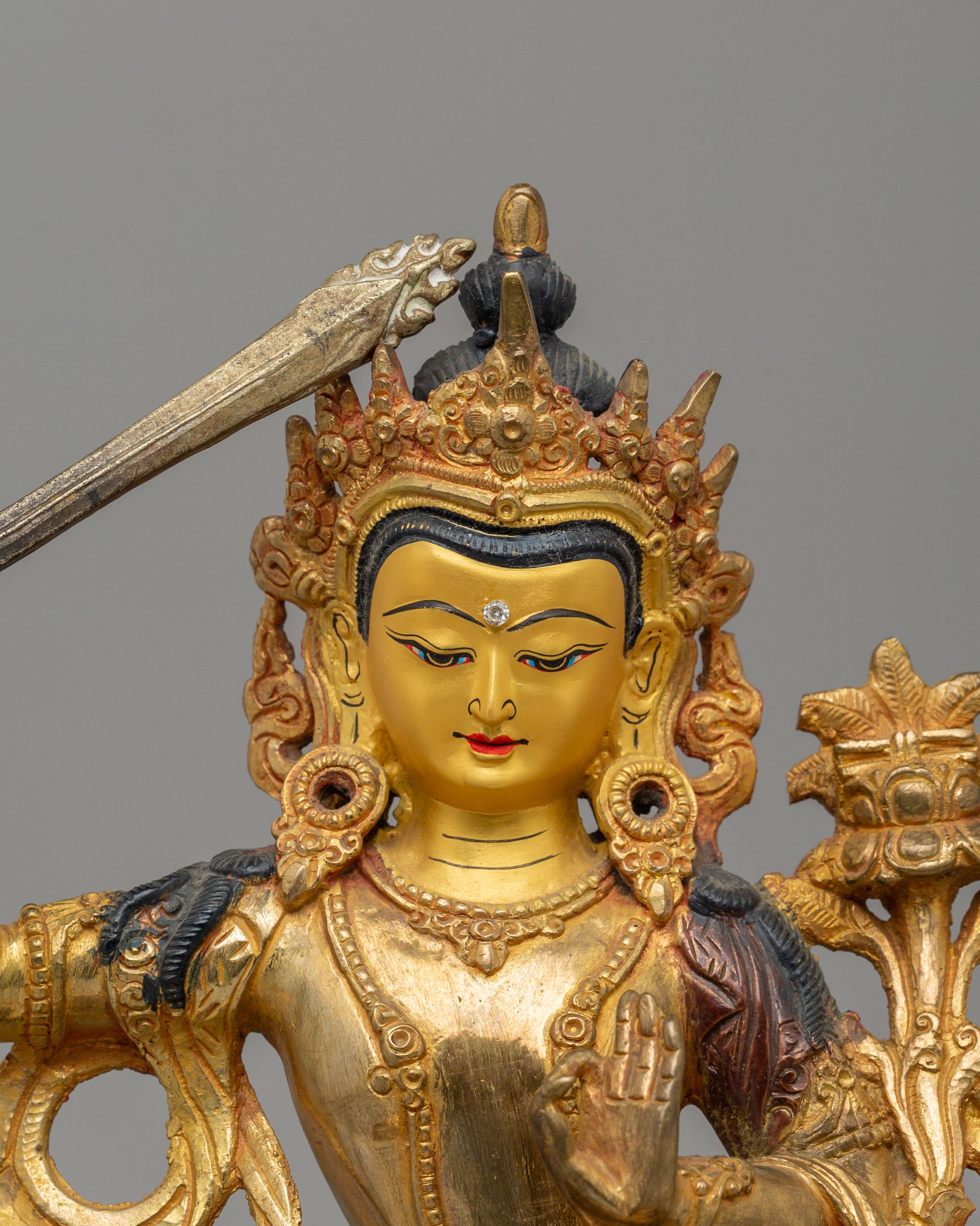 Sacred Wisdom Buddha Manjushri Statue | Embodiment of Transcendent Wisdom