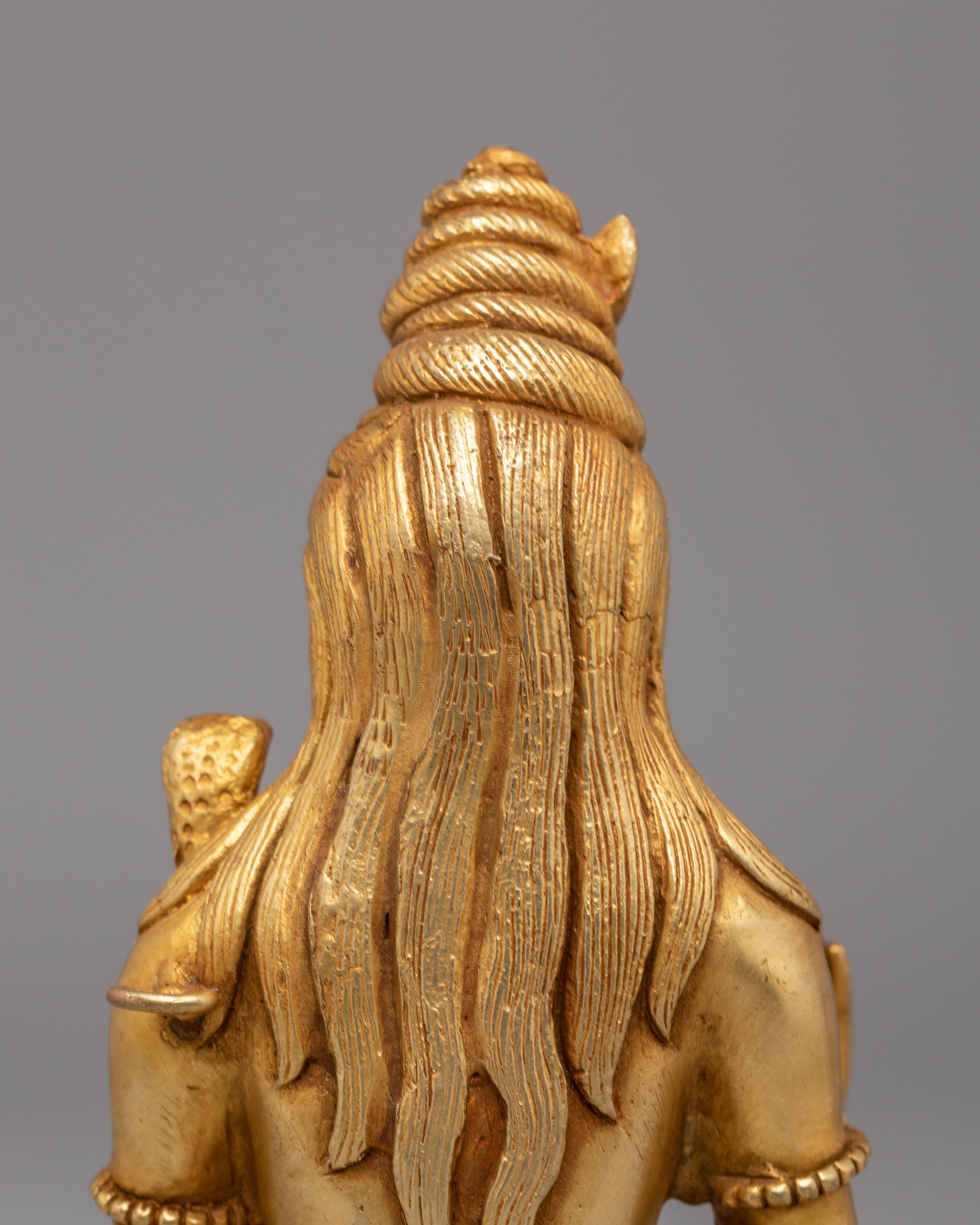 Protector Deity Shiva Statue | Copper Hindu Mahadev Sculpture