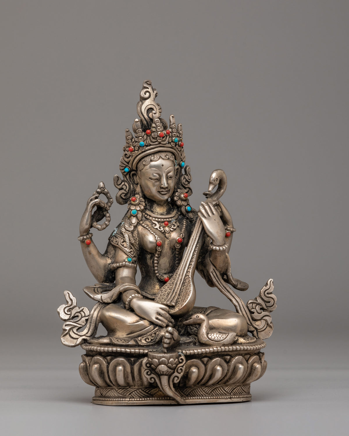 Sacred Saraswati Statue | Hindu Goddess of Knowledge