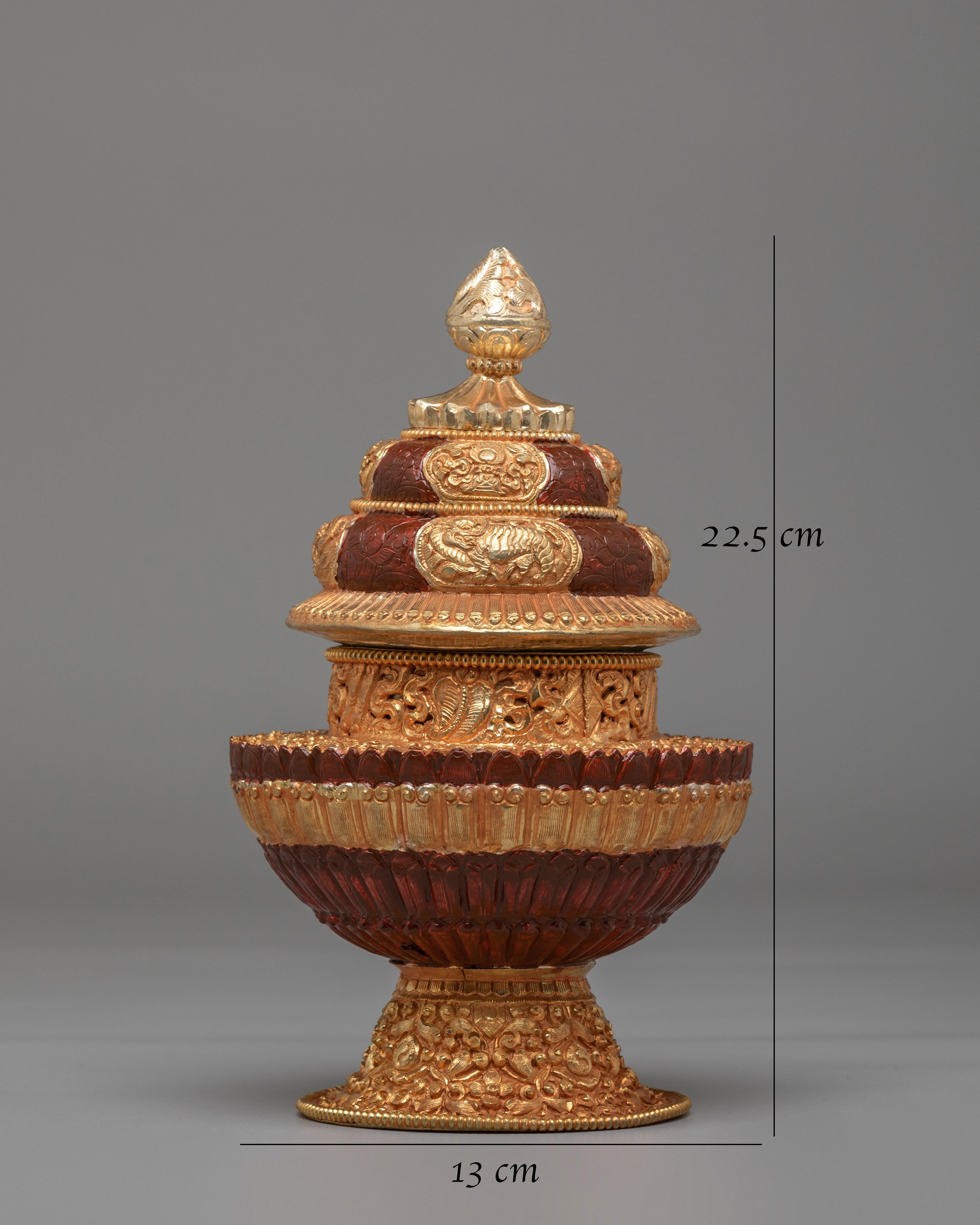 Himalayan Offering Rice Pot | Sacred Ritual Vessel for Altar Offerings