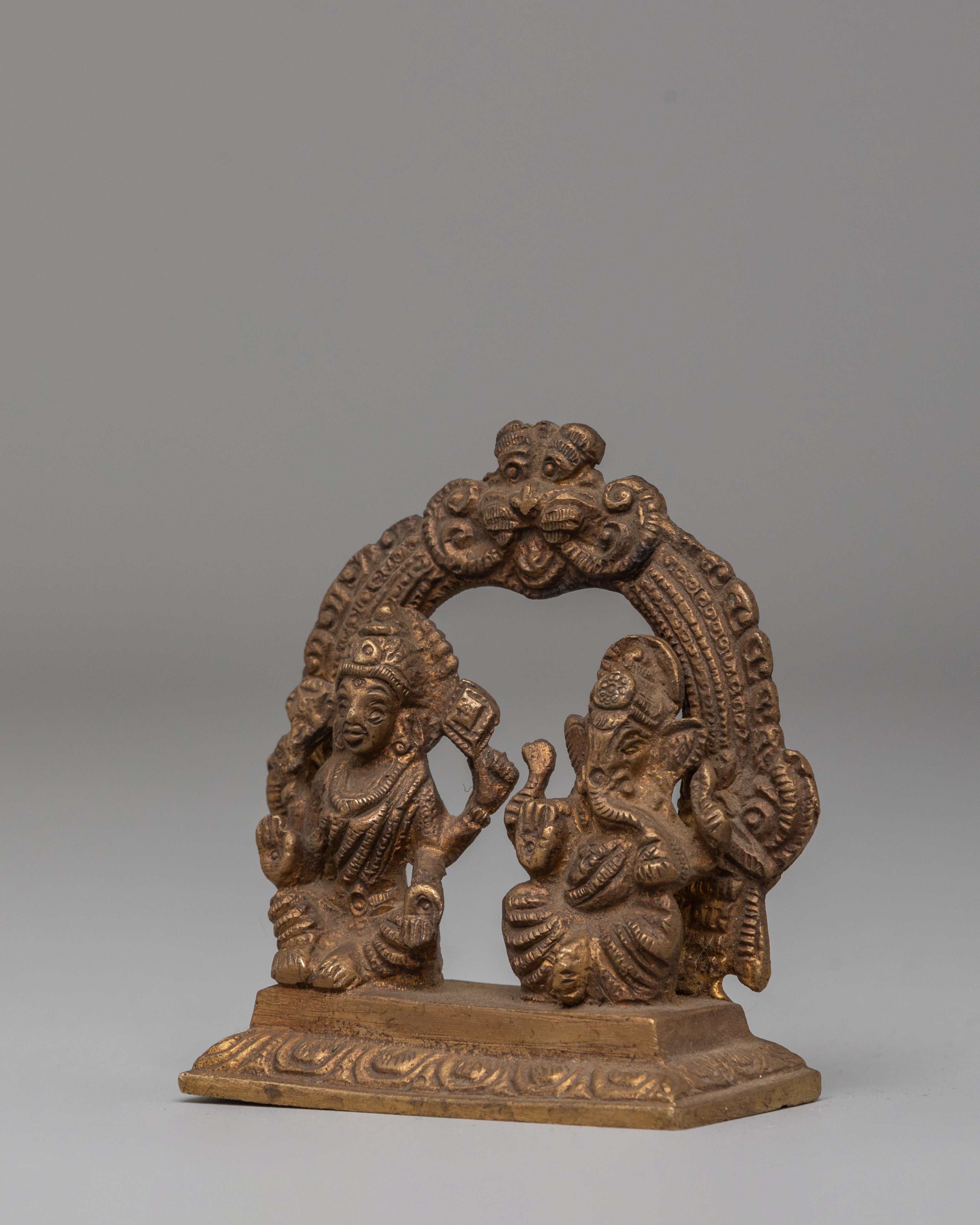 Laxmi and Lord Ganesha Statue Set | Brass Handcrafted Deity Sculpture