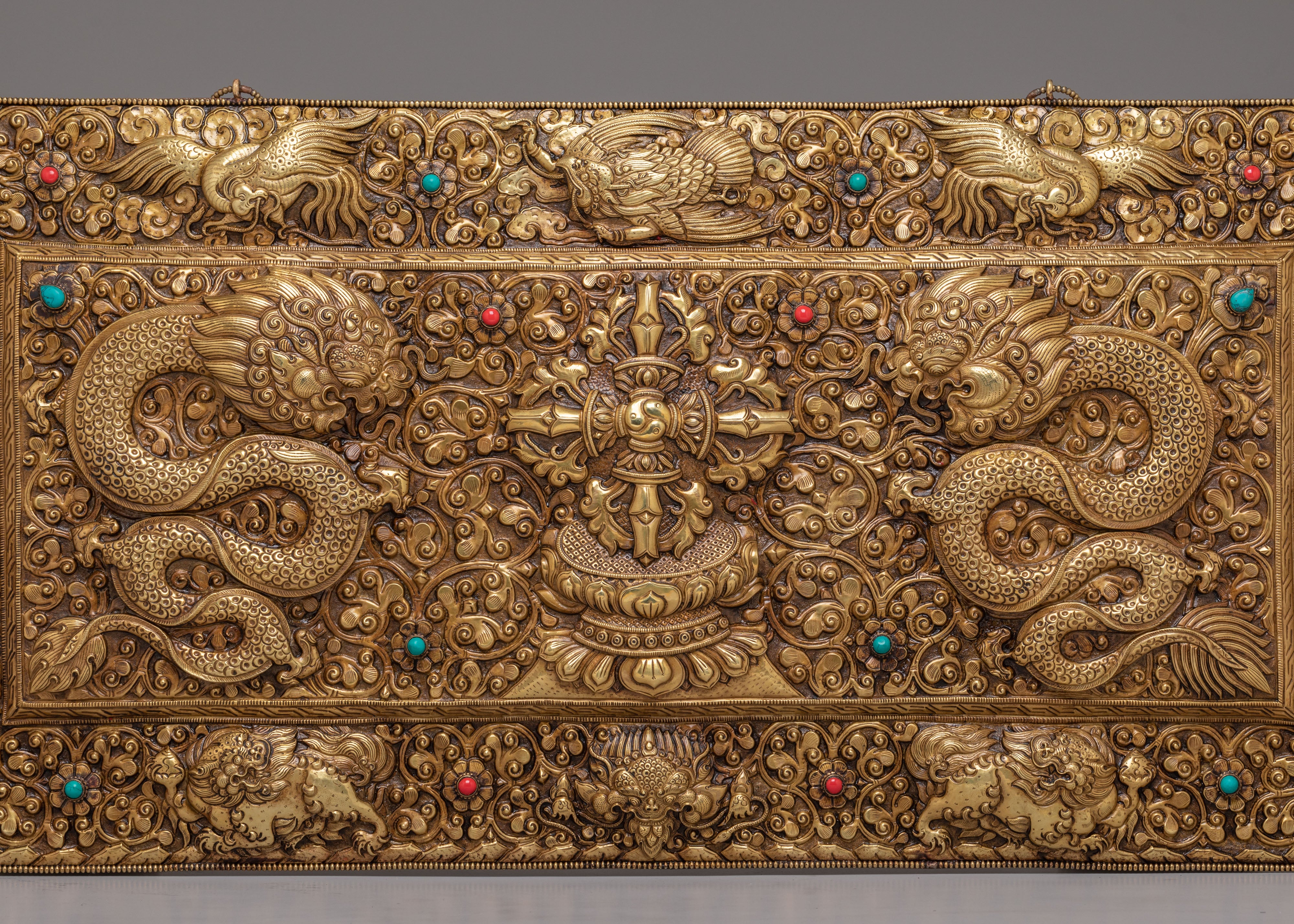 Handmade Wall Hanging with Biswo Vajra | Symbol of Protection and Spiritual Strength