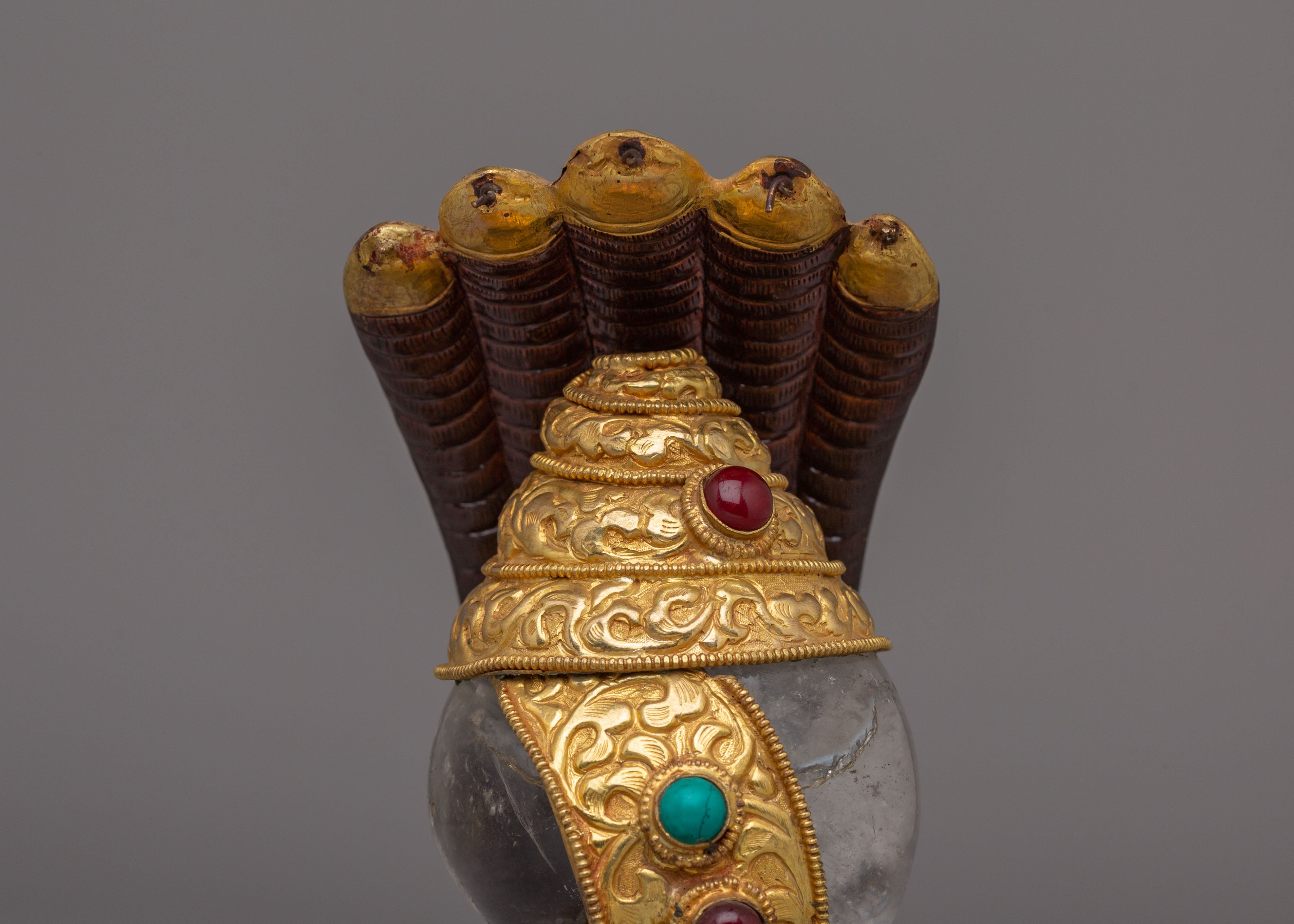 Handmade Buddhist Conch for Rituals | Tibetan Conch for Ritual Practice