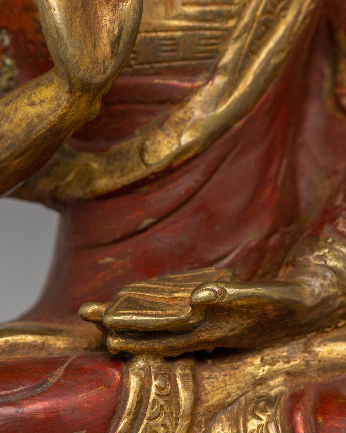 Handcrafted Tsongkhapa Set Statue | Tibetan Buddhist Master