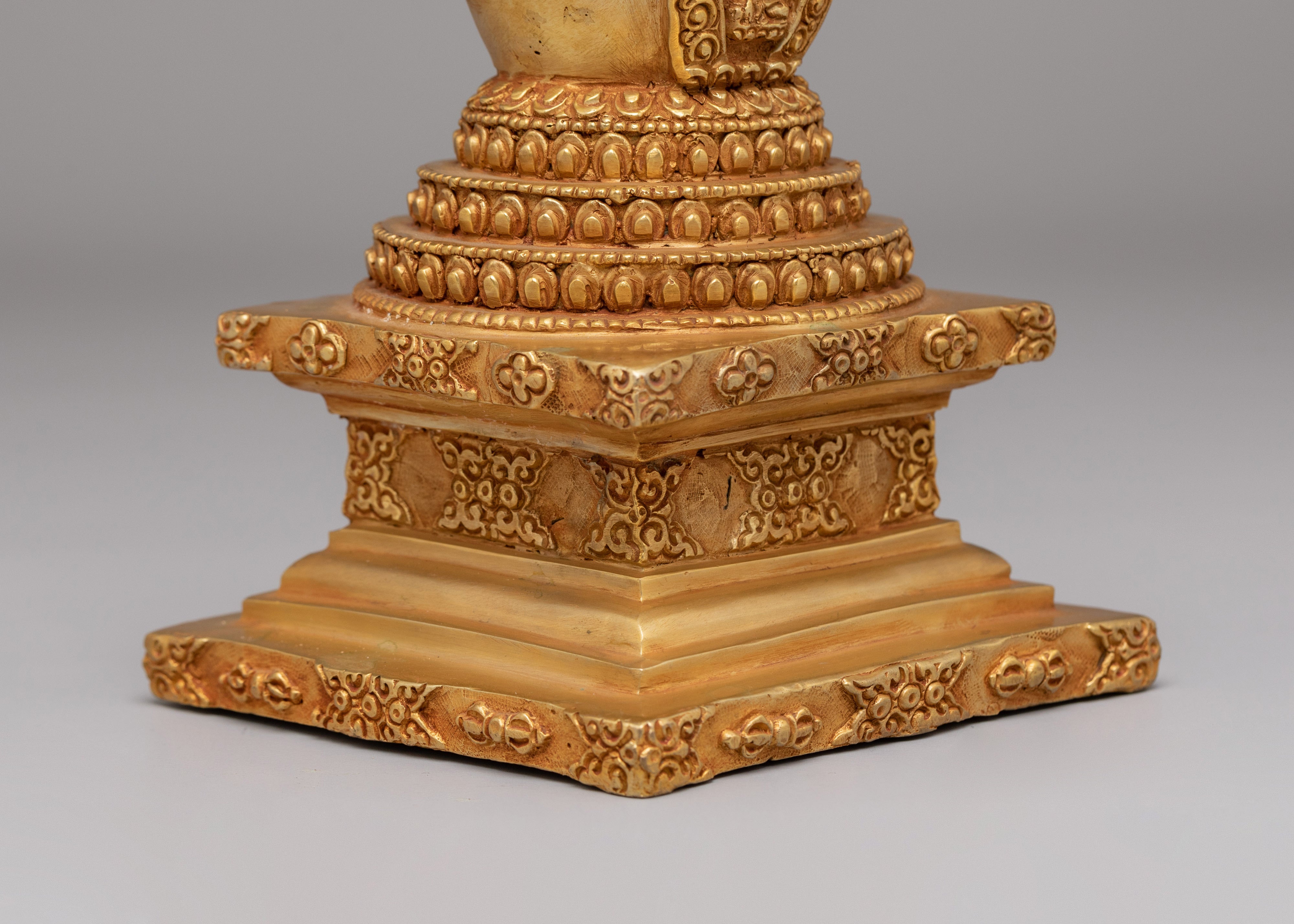 Handmade Tibetan Stupa for Rituals | Sacred Buddhist Altar Decor