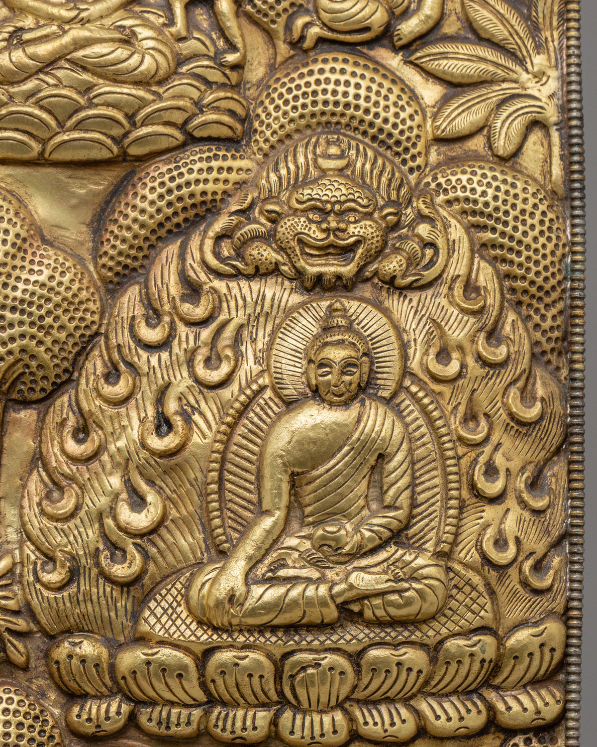 Handcrafted Buddha's Life Wall Hanging | Brass Wall Decor with Disciples