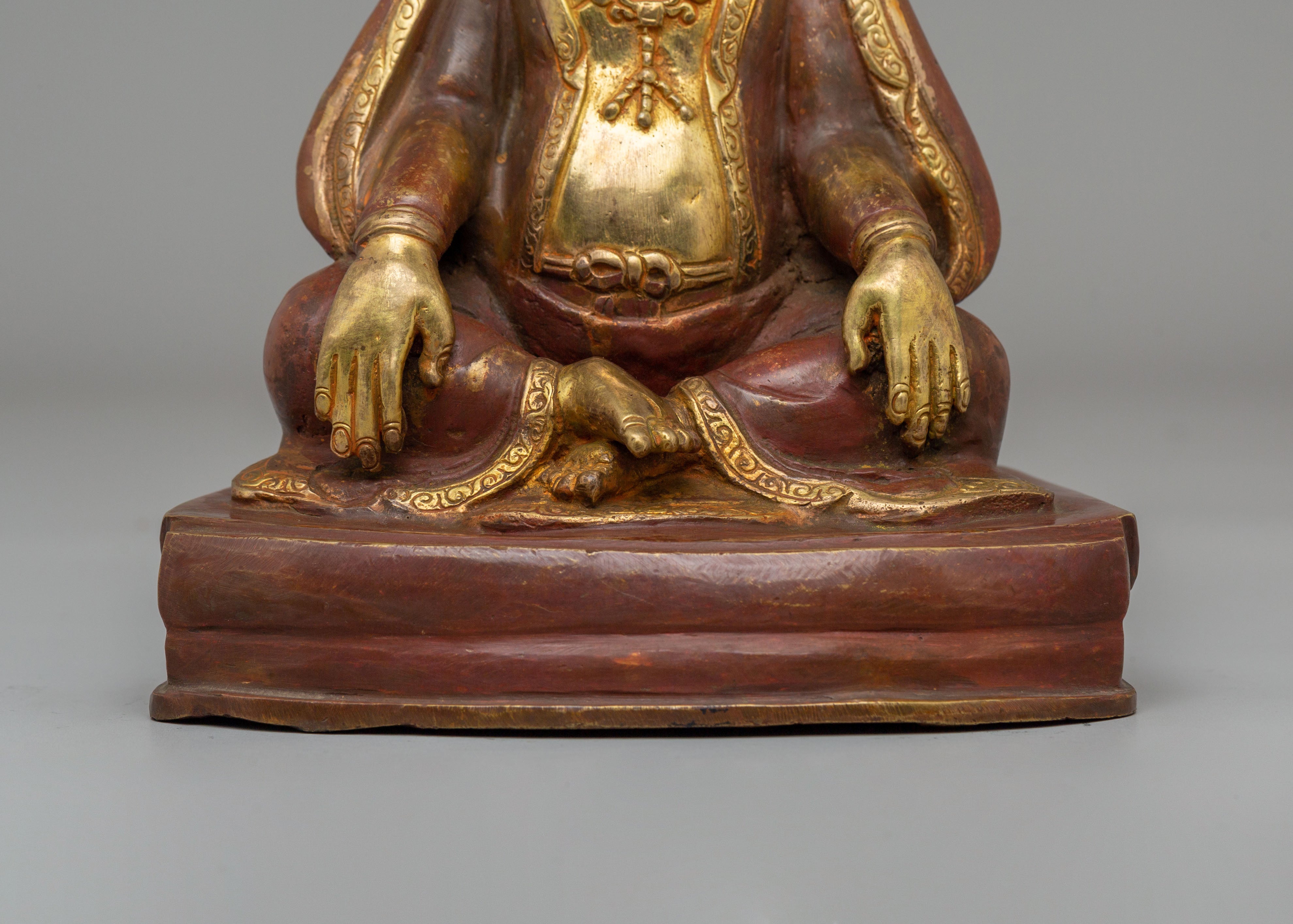Traditional Buddhist Marpha Sculpture | 24K Gold Plated Copper Sculpture