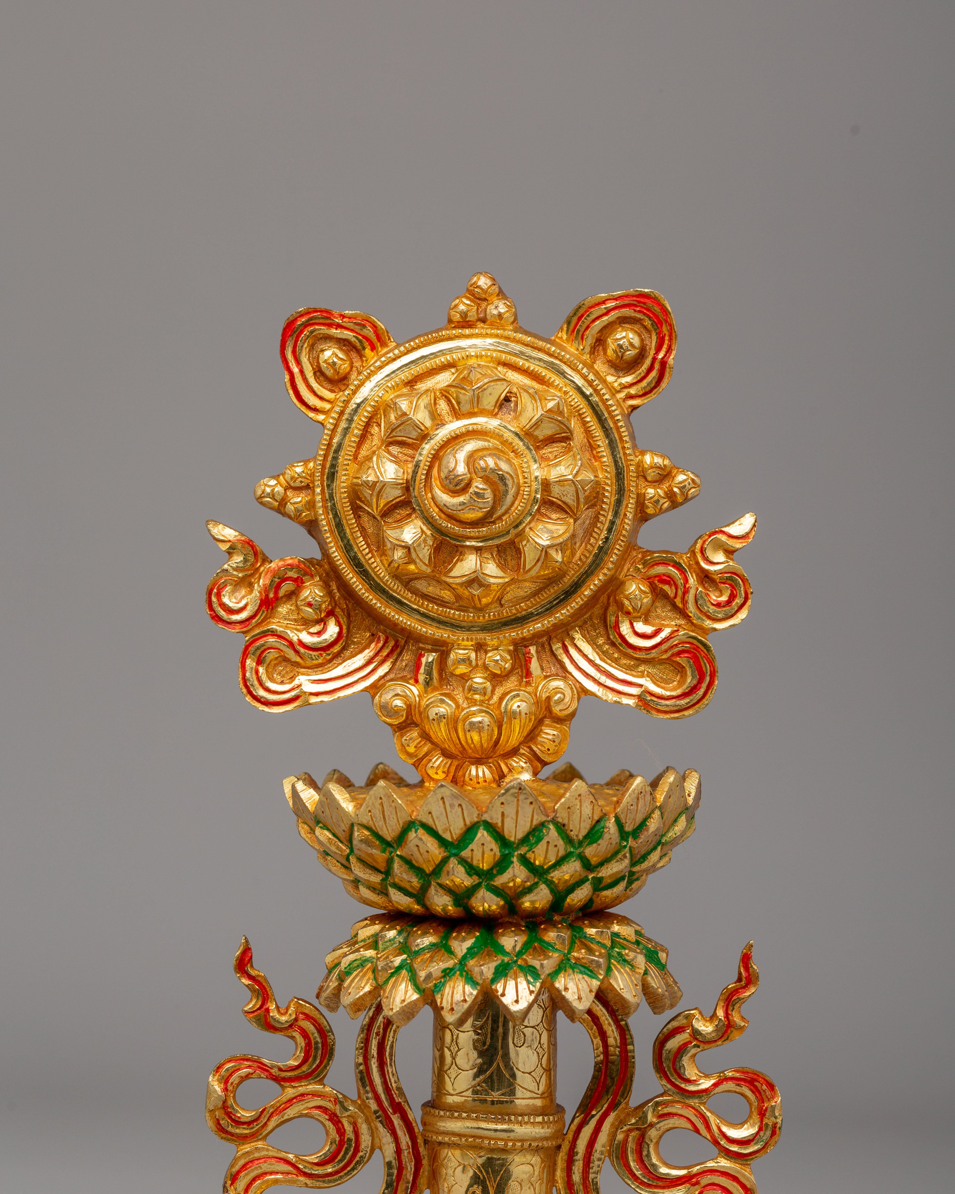 Buddhist Eight Symbols Sculpture Set | A Sacred Representation of Spiritual Blessings