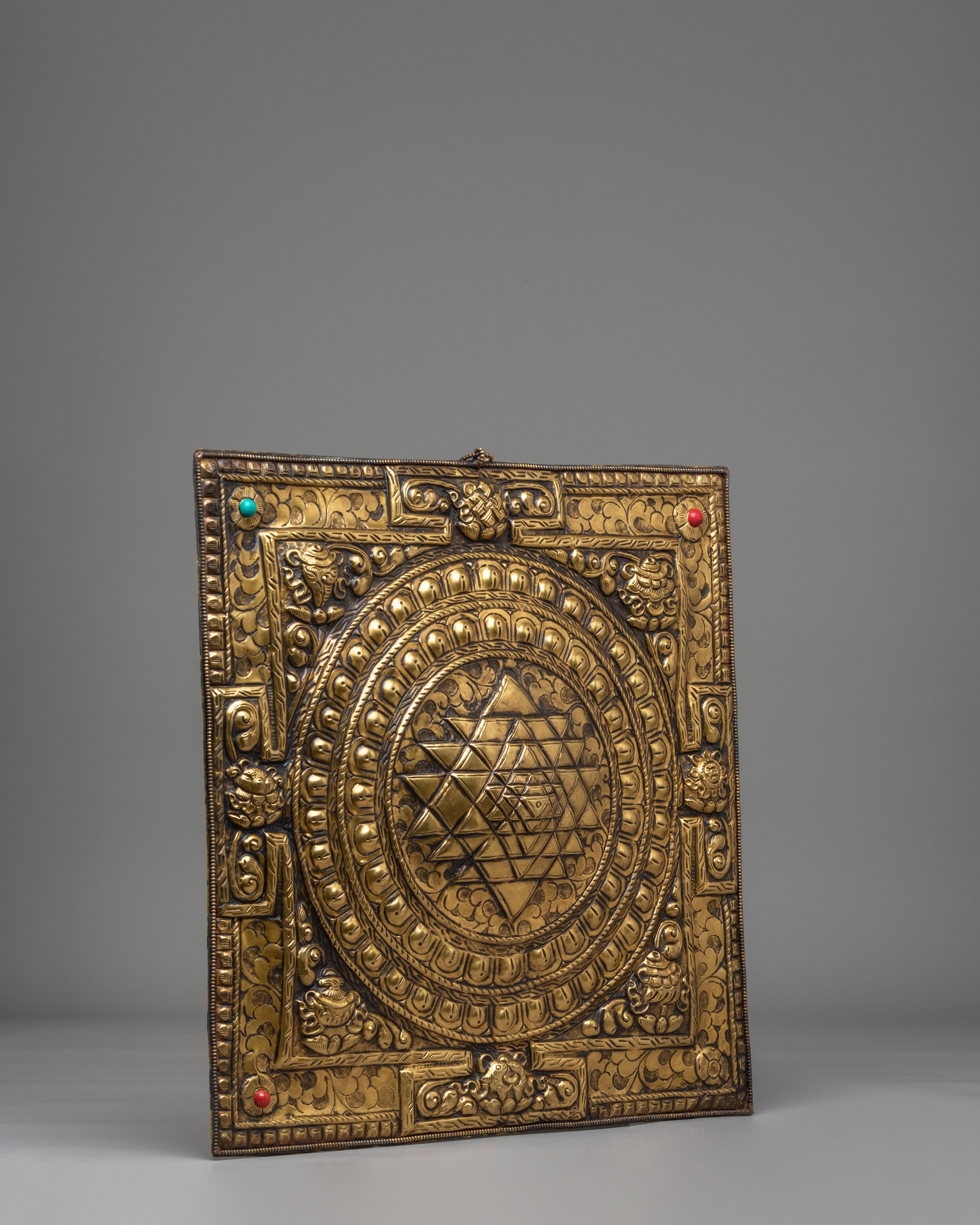 Tibetan Sri Yantra Wall Hanging | Sacred Artwork for Spiritual Blessings
