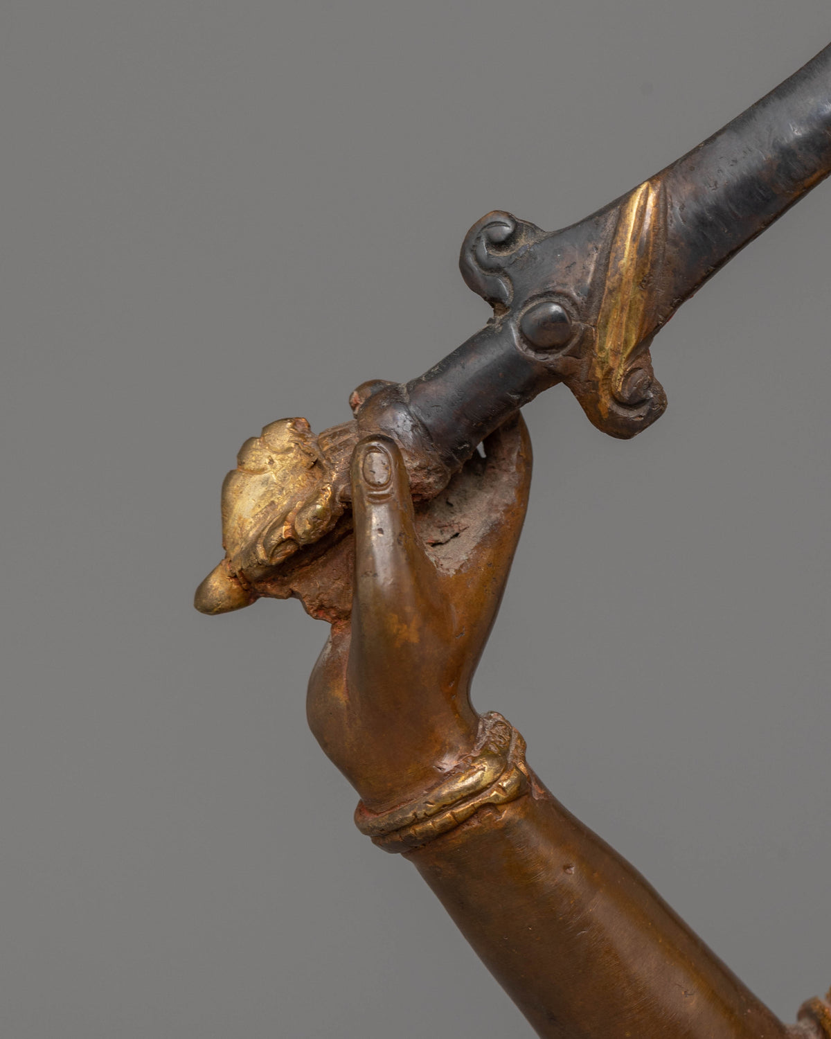 Handcrafted Copper Manjushri Statue | Wisdom Deity