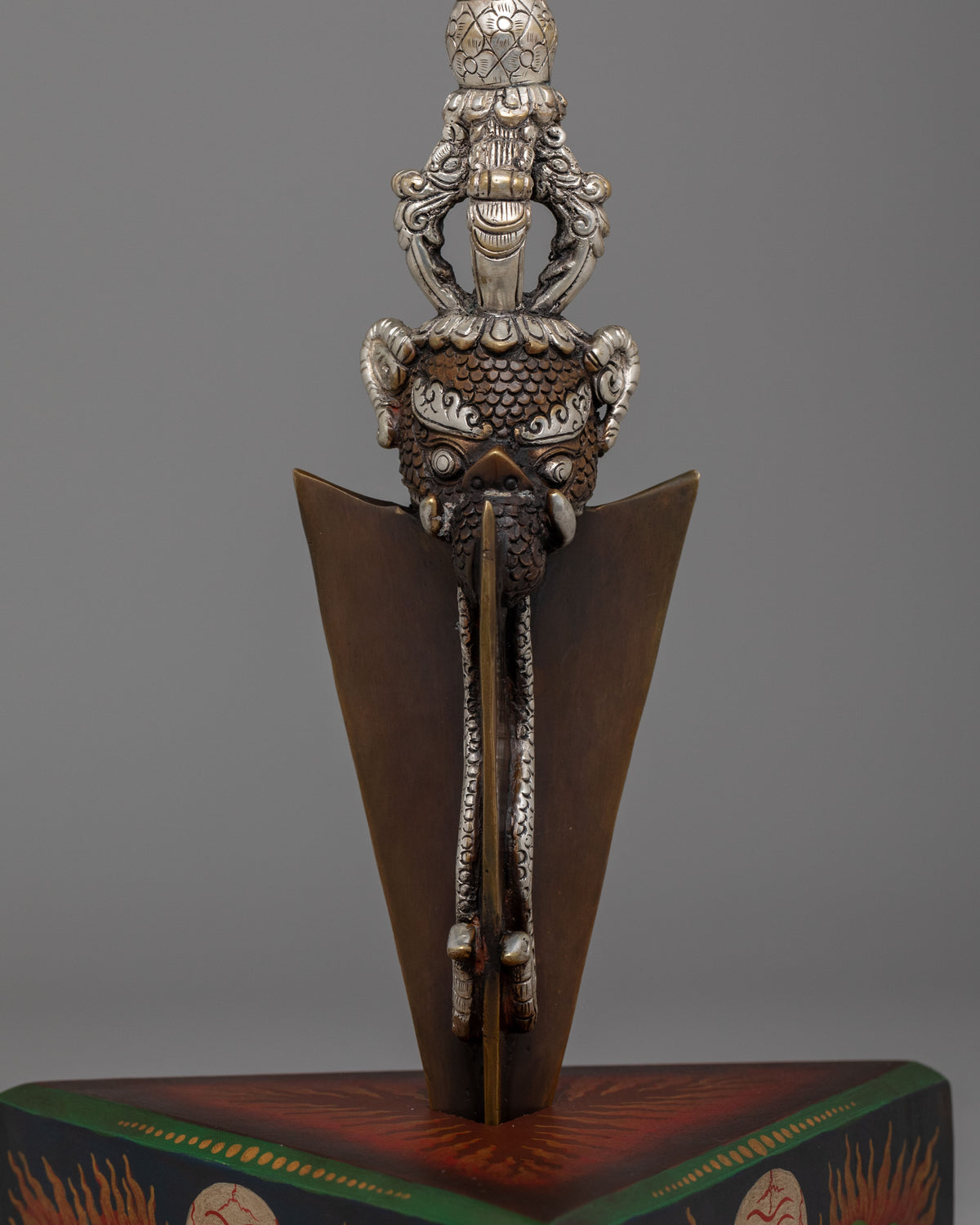 Traditional Buddhist Ritual Dagger Phurba | Spiritual Protection Artifact