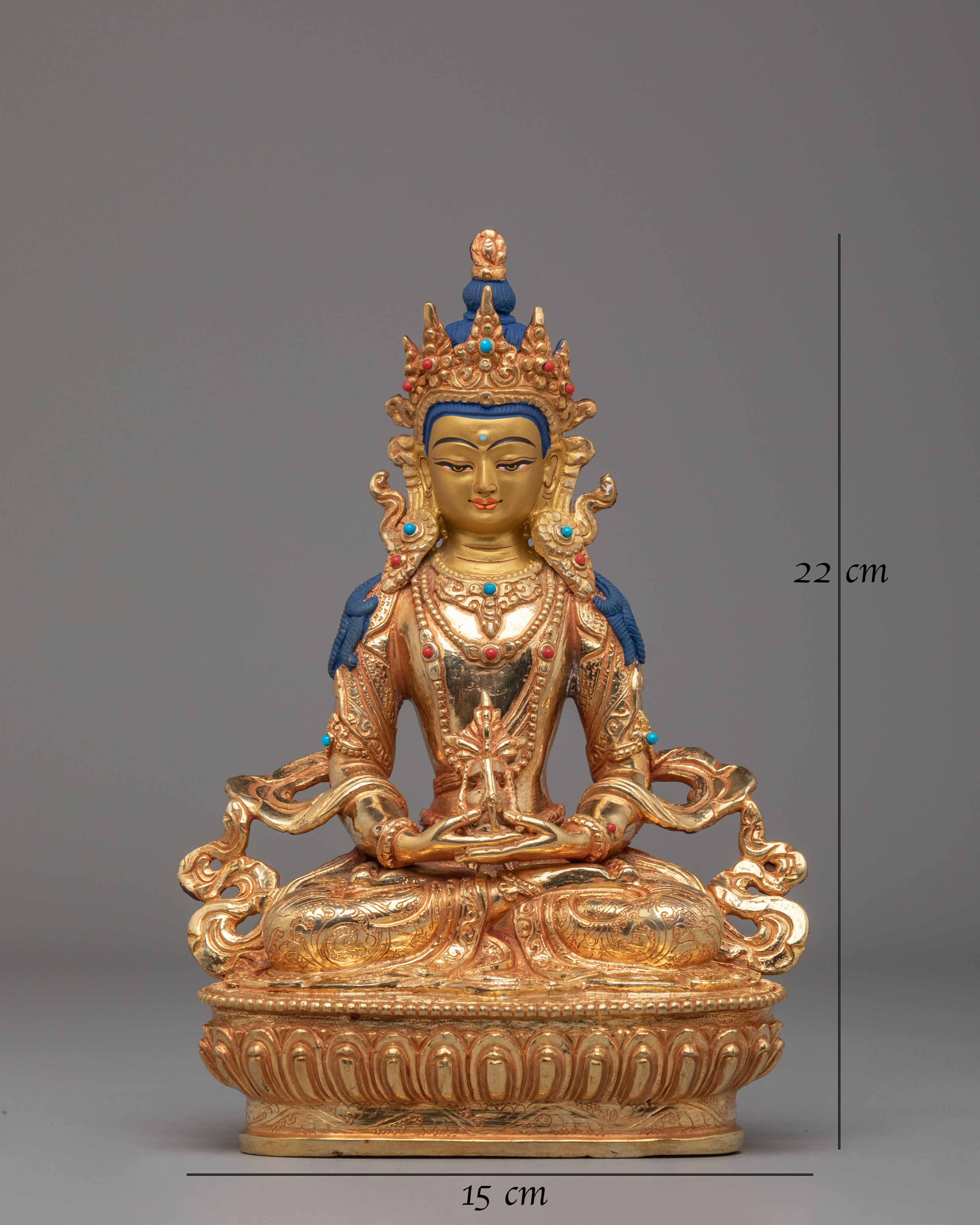 Long Life Amitayus Buddha Figure | Traditional Buddhist Artwork