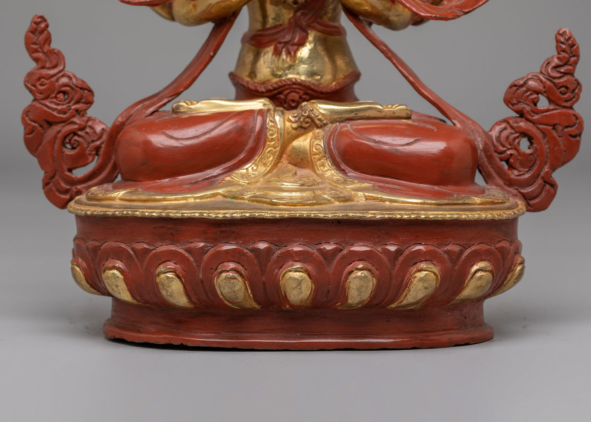 Chenrezig Avalokiteshvara Sculpture | Handcrafted Tibetan Buddha Statue