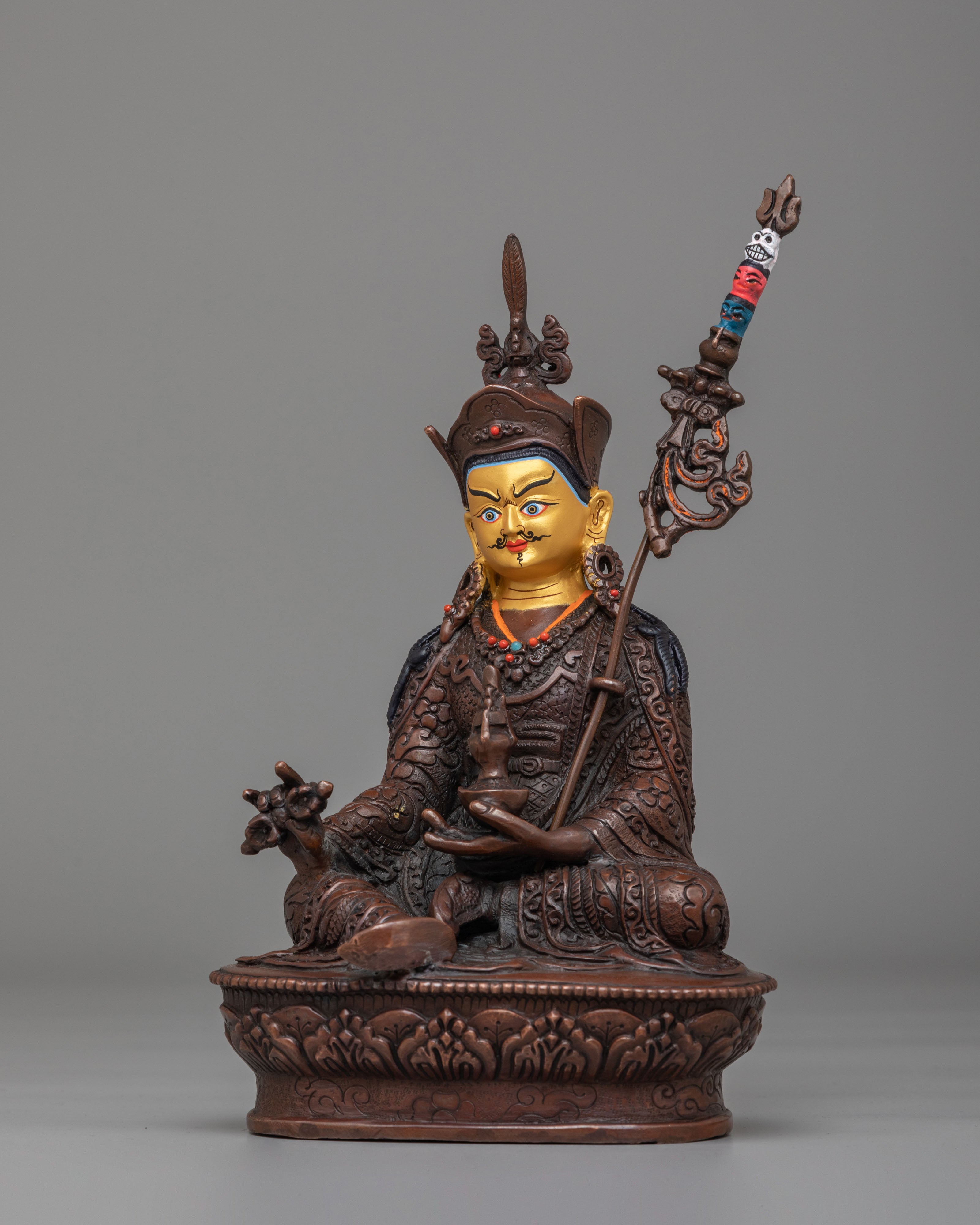 Sacred Padmasambhava Deity Sculpture | Sacred Tibetan Decor