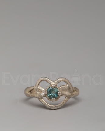 Natural Zircon Silver Ring 
