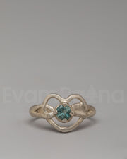 Natural Zircon Silver Ring 