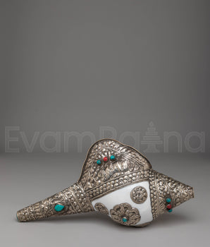 Buddhist Handcrafted Conch | Vajrayana Ritual Instrument