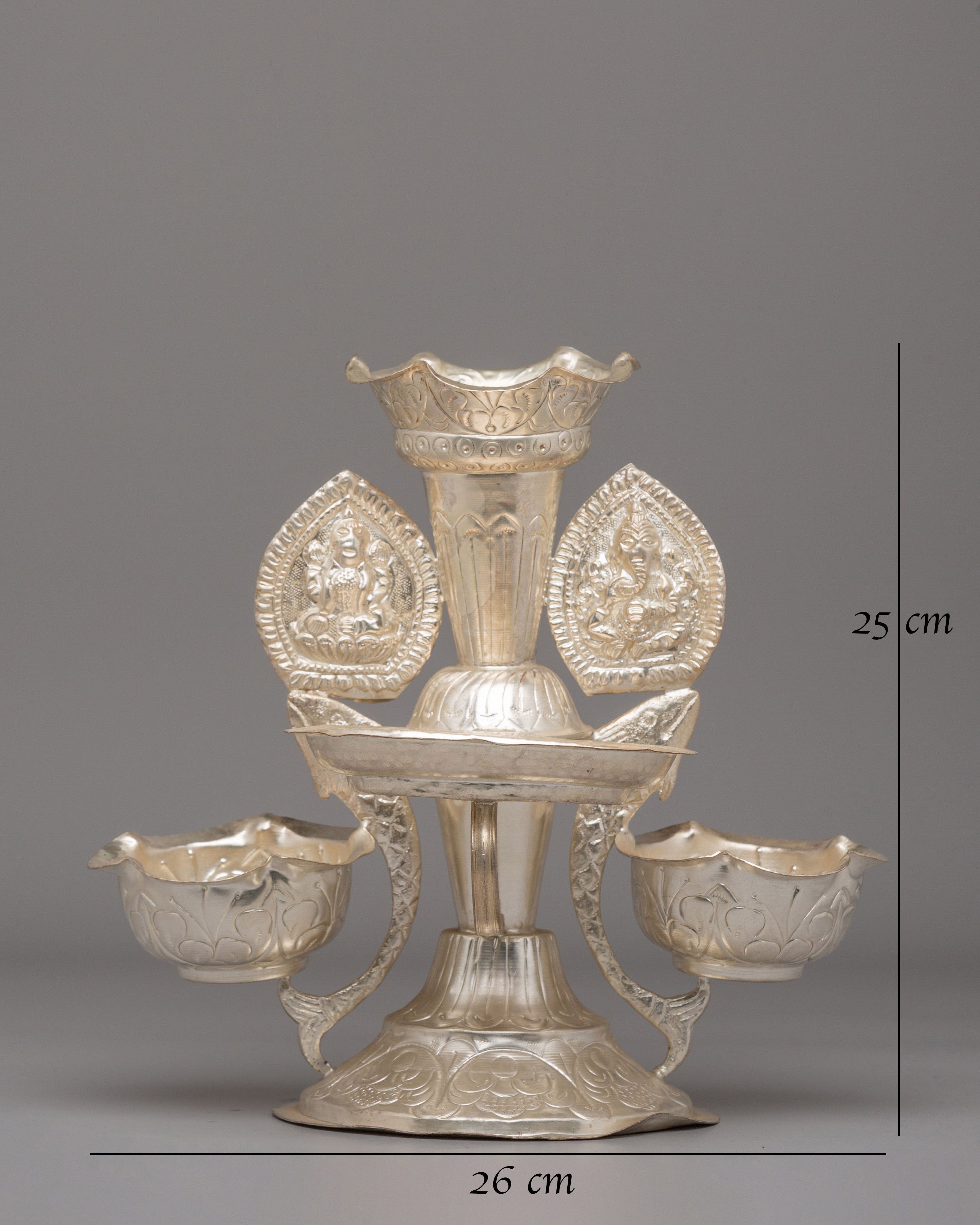 Spiritual Handcrafted Tikadani | Carved Ganesh & Laxmi for Blessings & Prosperity