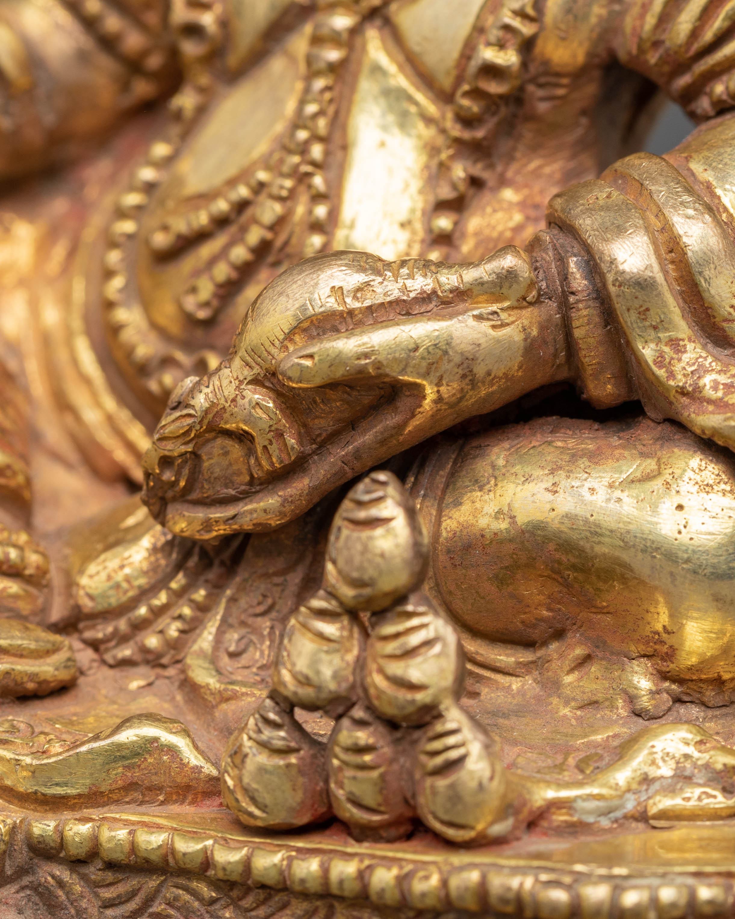 Handcrafted Copper Statue of Dzambhala | Embodiment of Wealth and Prosperity