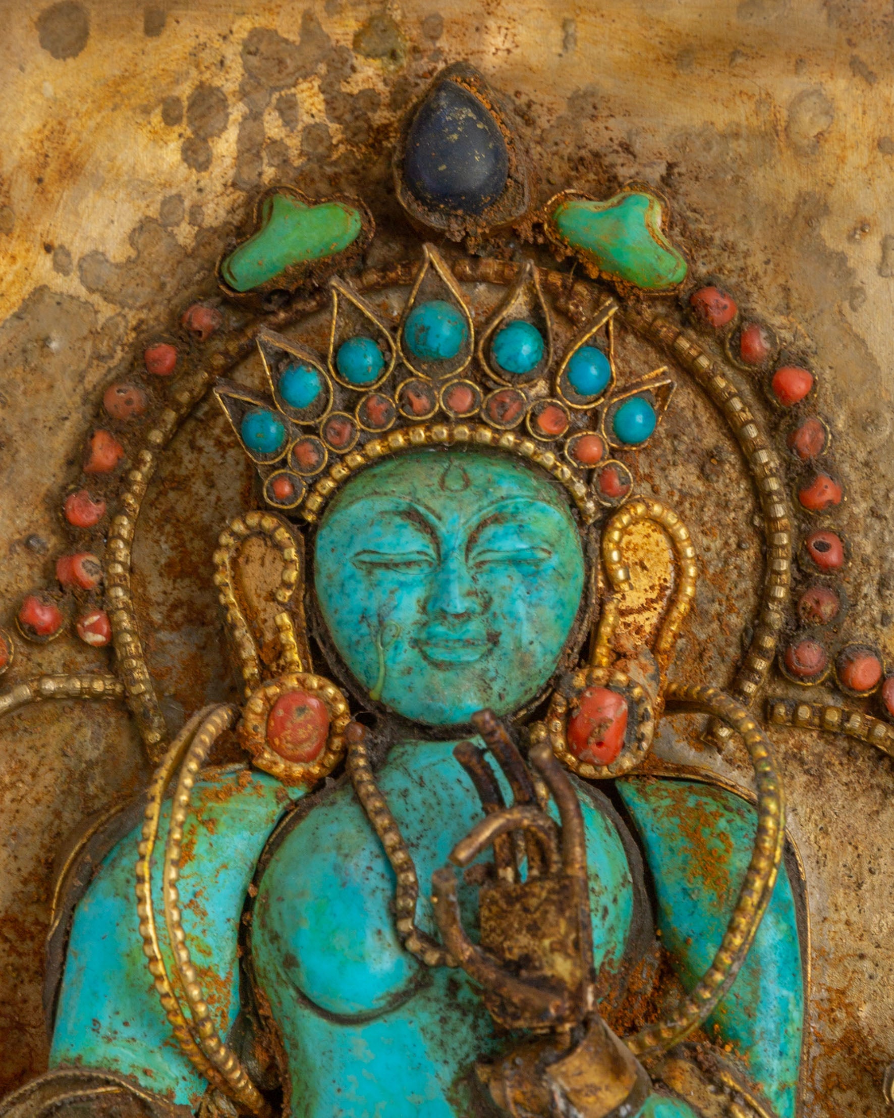 Chenrezig Tibetan Ghau Box Locket | Sacred Amulet Box for Meditation &amp; Ritual Use