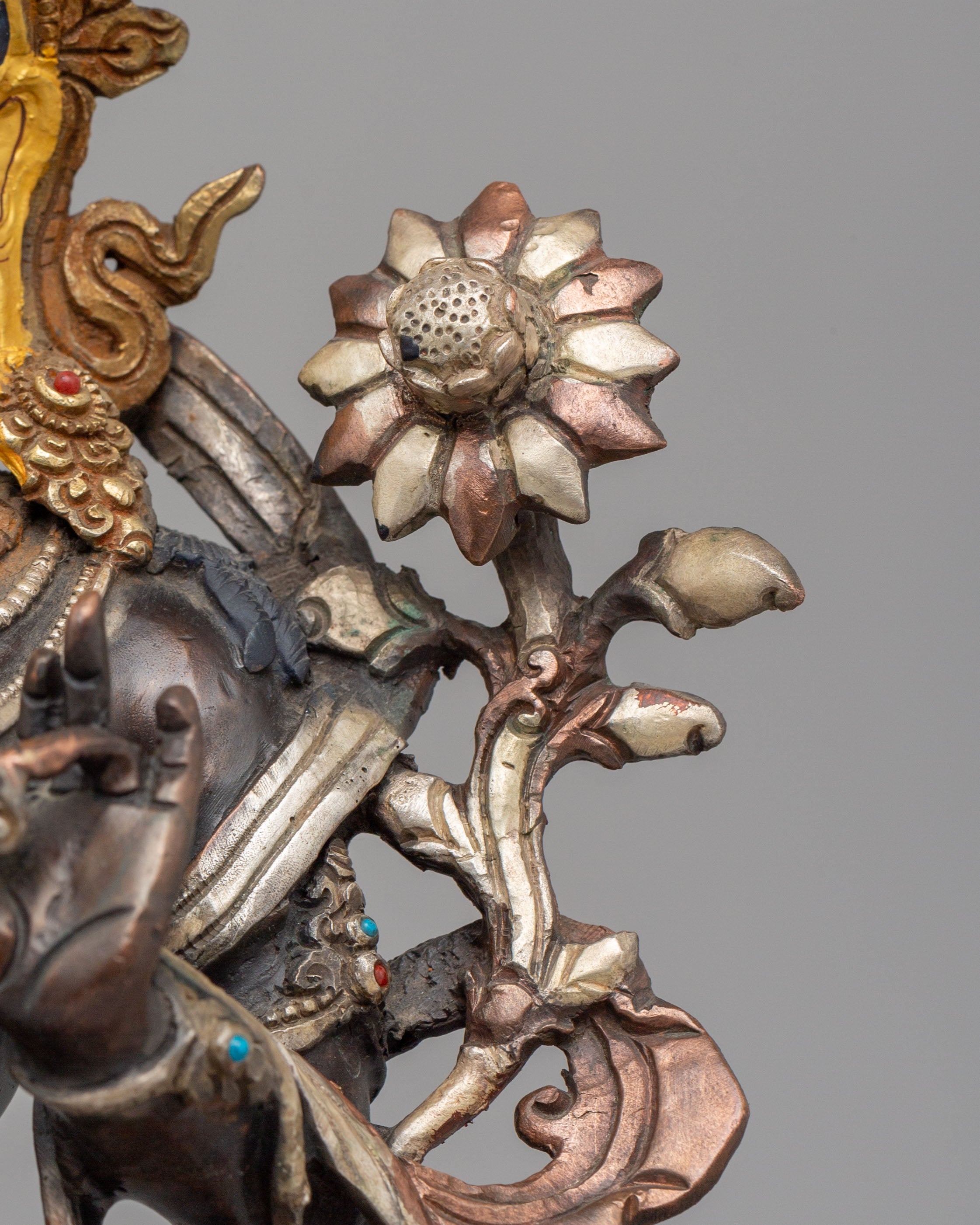 Handmade Ritual Green Tara Statue | Tibetan Meditation Altar Decor
