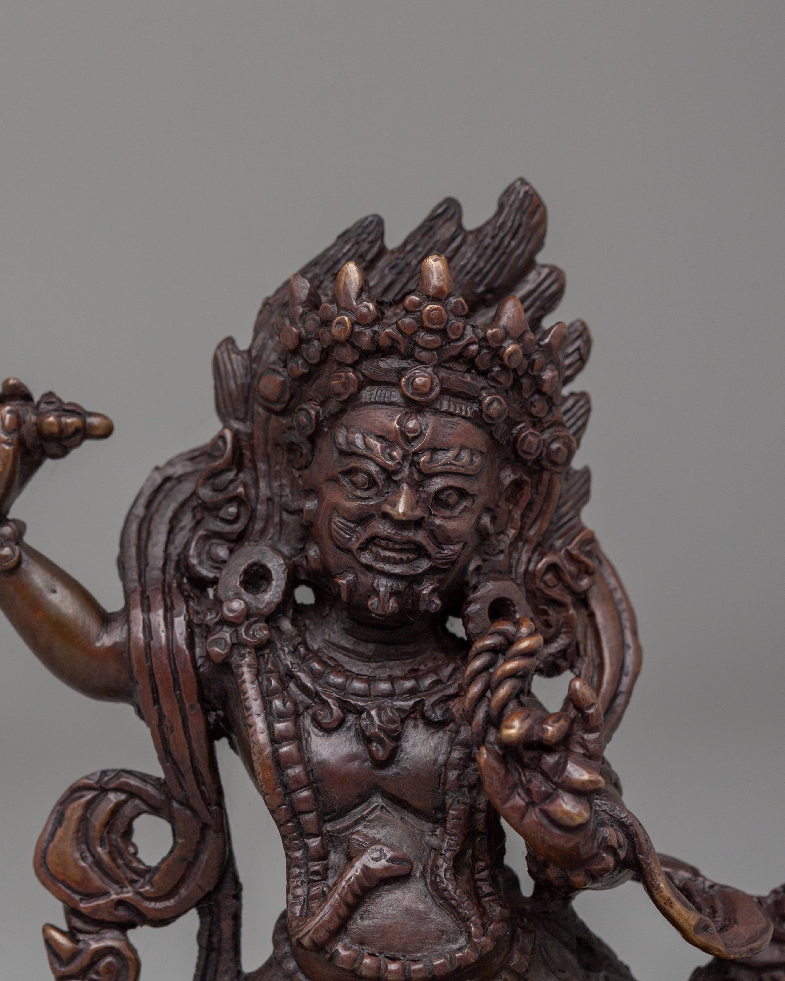 Spiritual Vajrapani Protection Statue | Tibetan Protector Deity