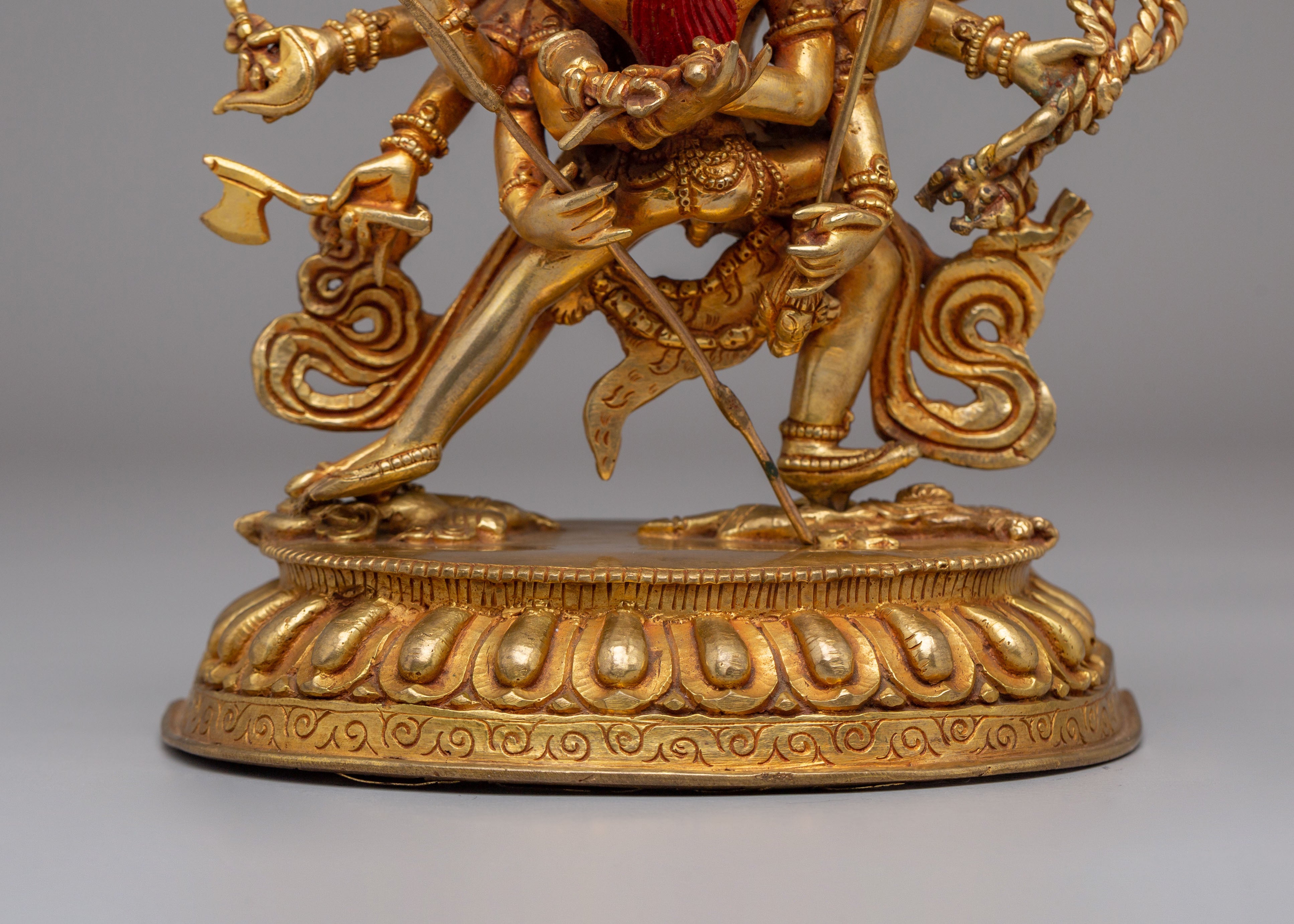 Buddhist Chakrasamvara With Consort Statue | Handmade Tantric Deity Sculpture