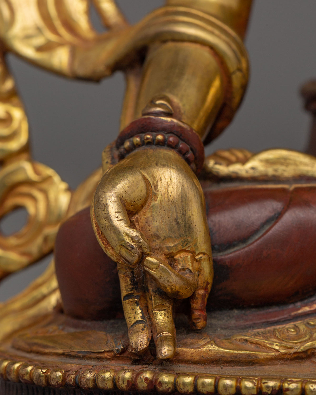 Handcrafted Scared Kshitigarbha Statue | 24K Gold Plated