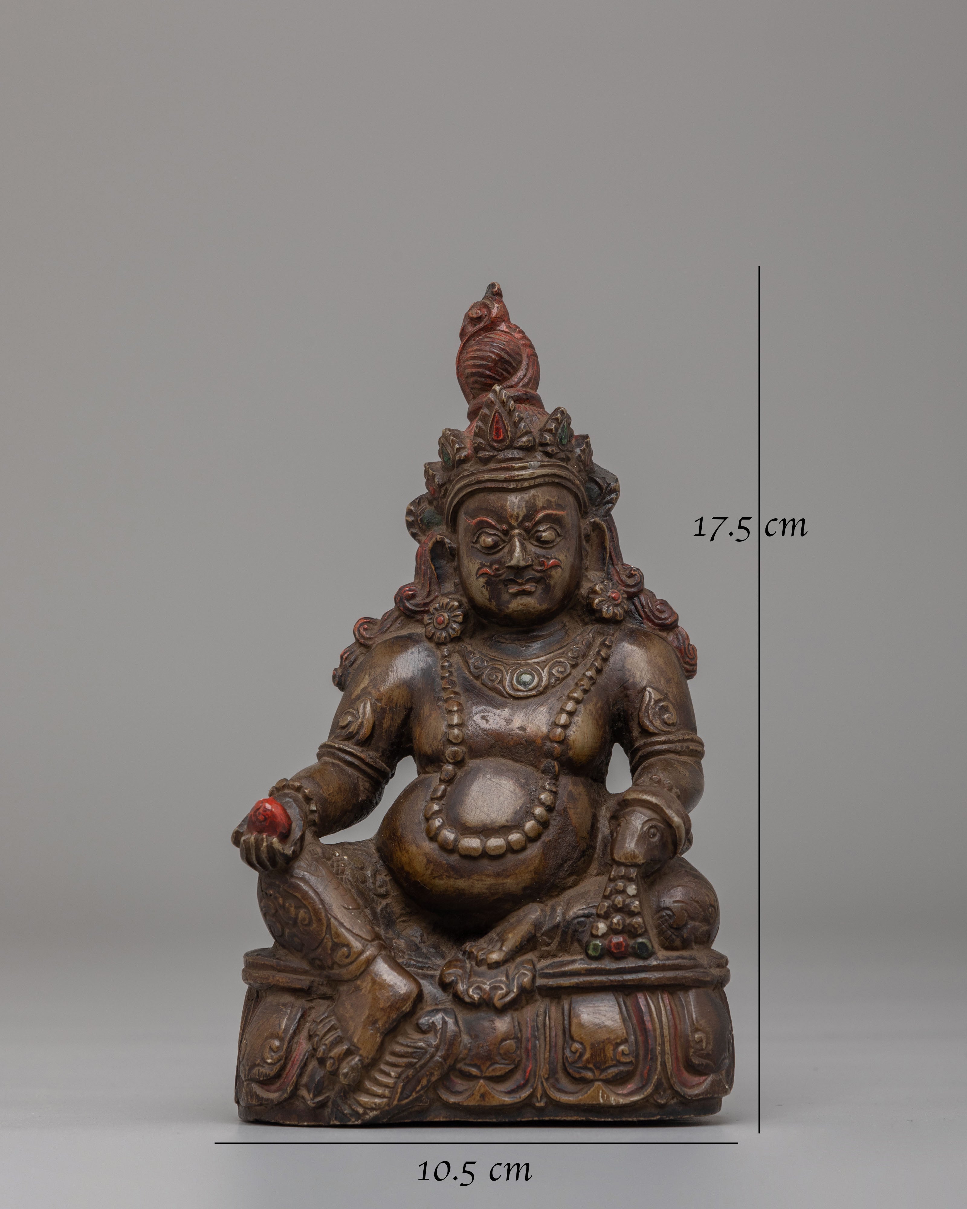 Traditional Dzambhala Figure | Buddhist Wealth Deity