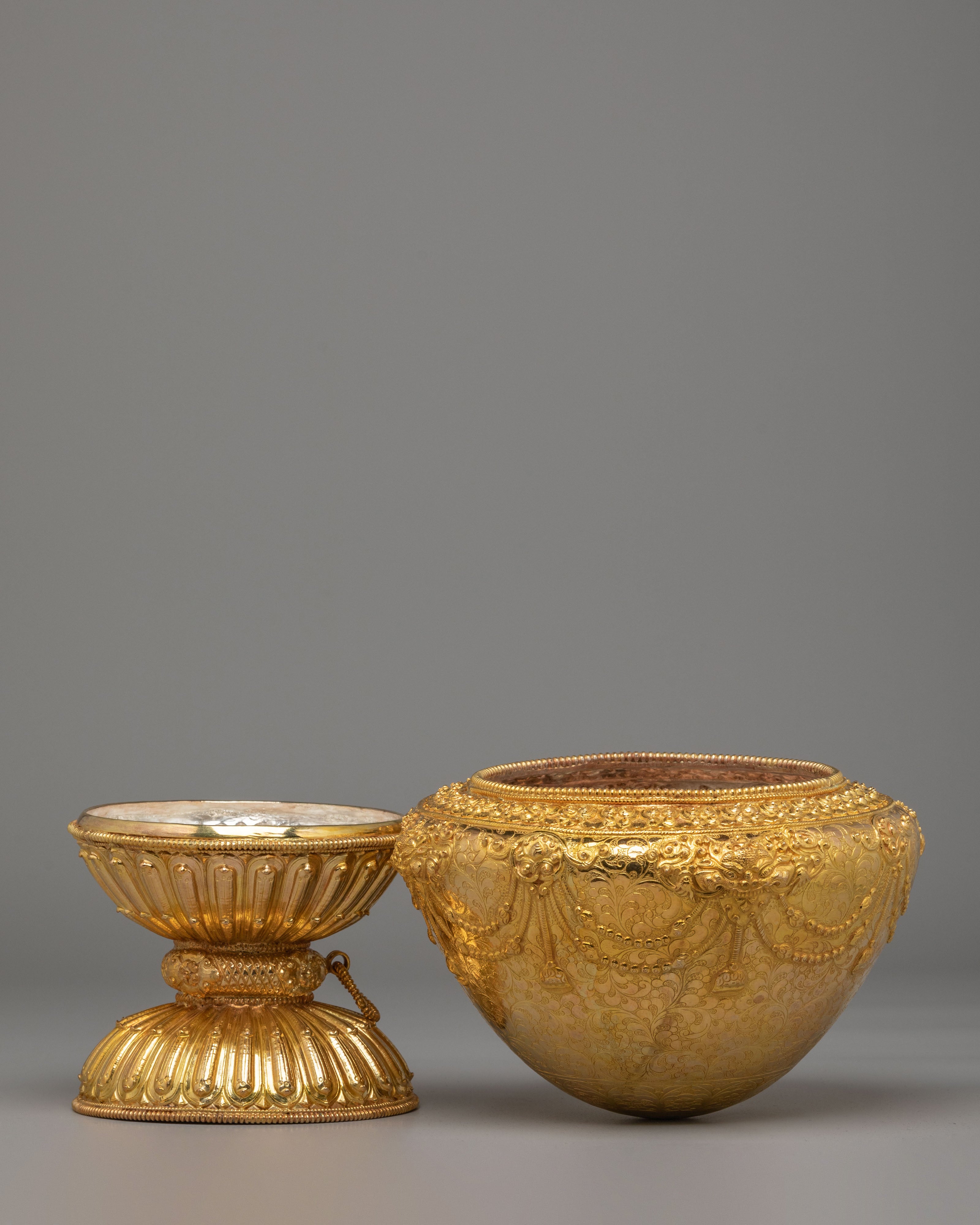 Handcrafted Himalayan Golpa With Stand | Spiritual Decorative Art